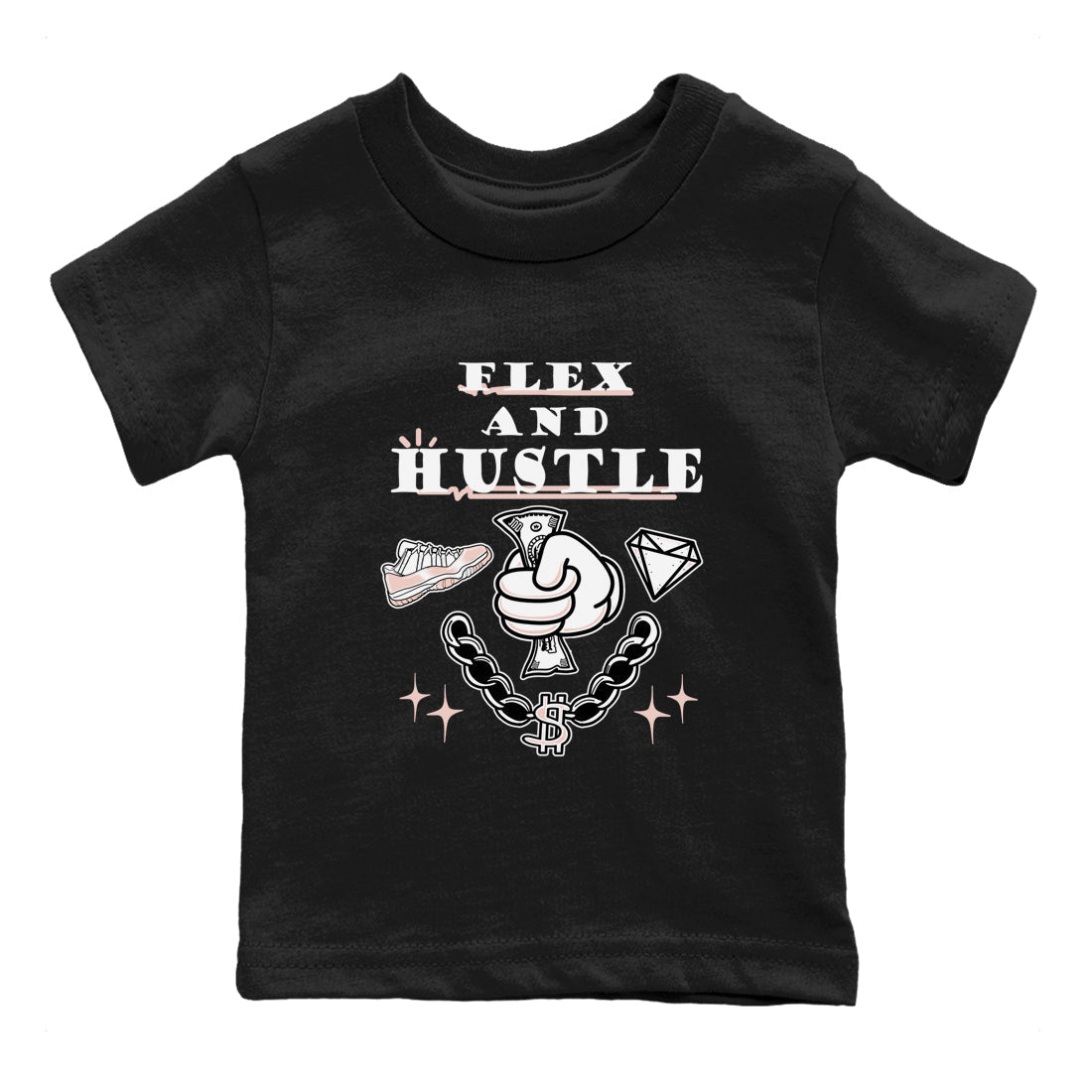 Flex And Hustle snkmatch Tees Kids - Air Jordan 11 Legend Pink