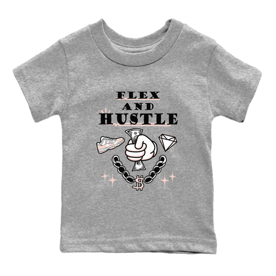 Flex And Hustle snkmatch Tees Kids - Air Jordan 11 Legend Pink