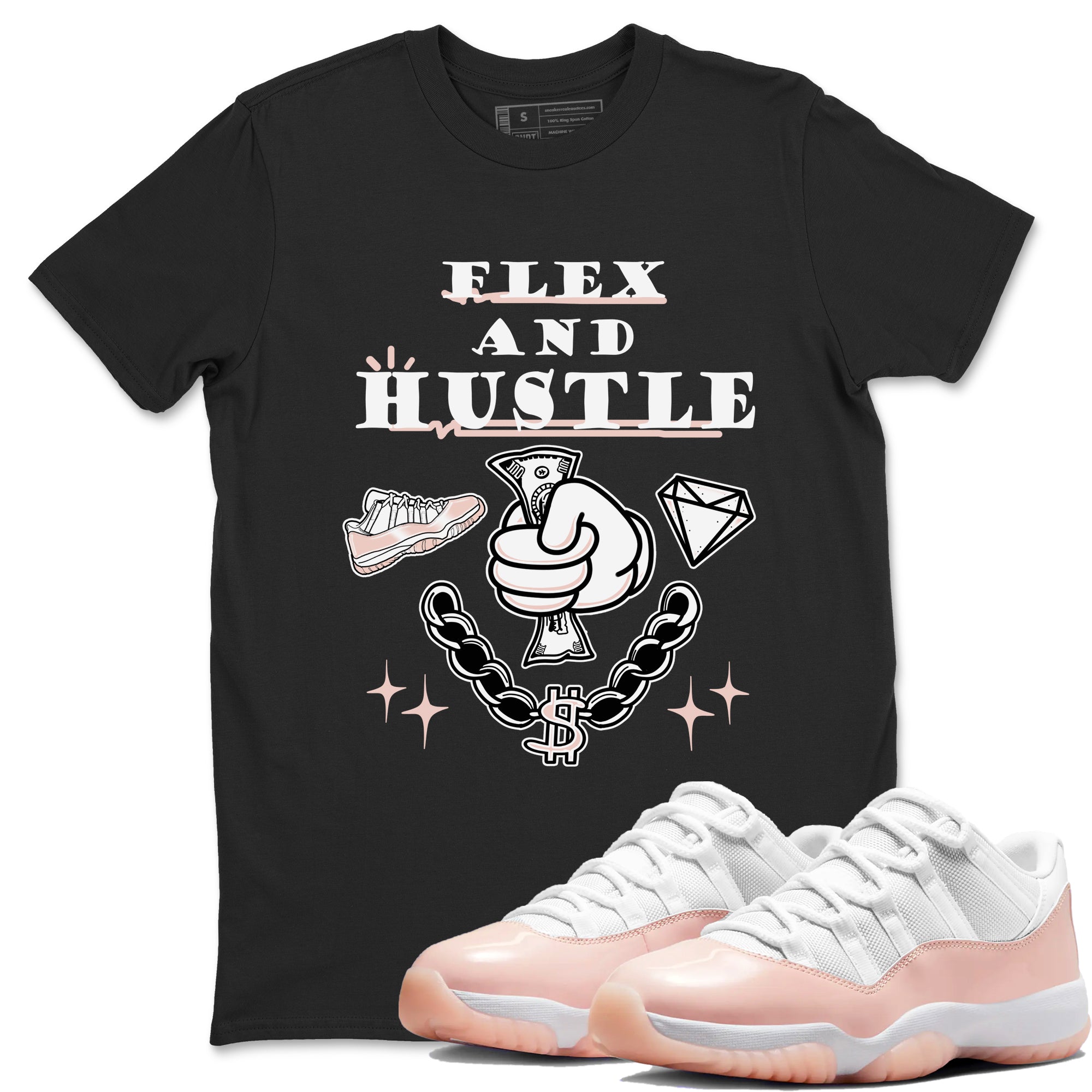 Flex And Hustle snkmatch Tees - Air Jordan 11 Legend Pink