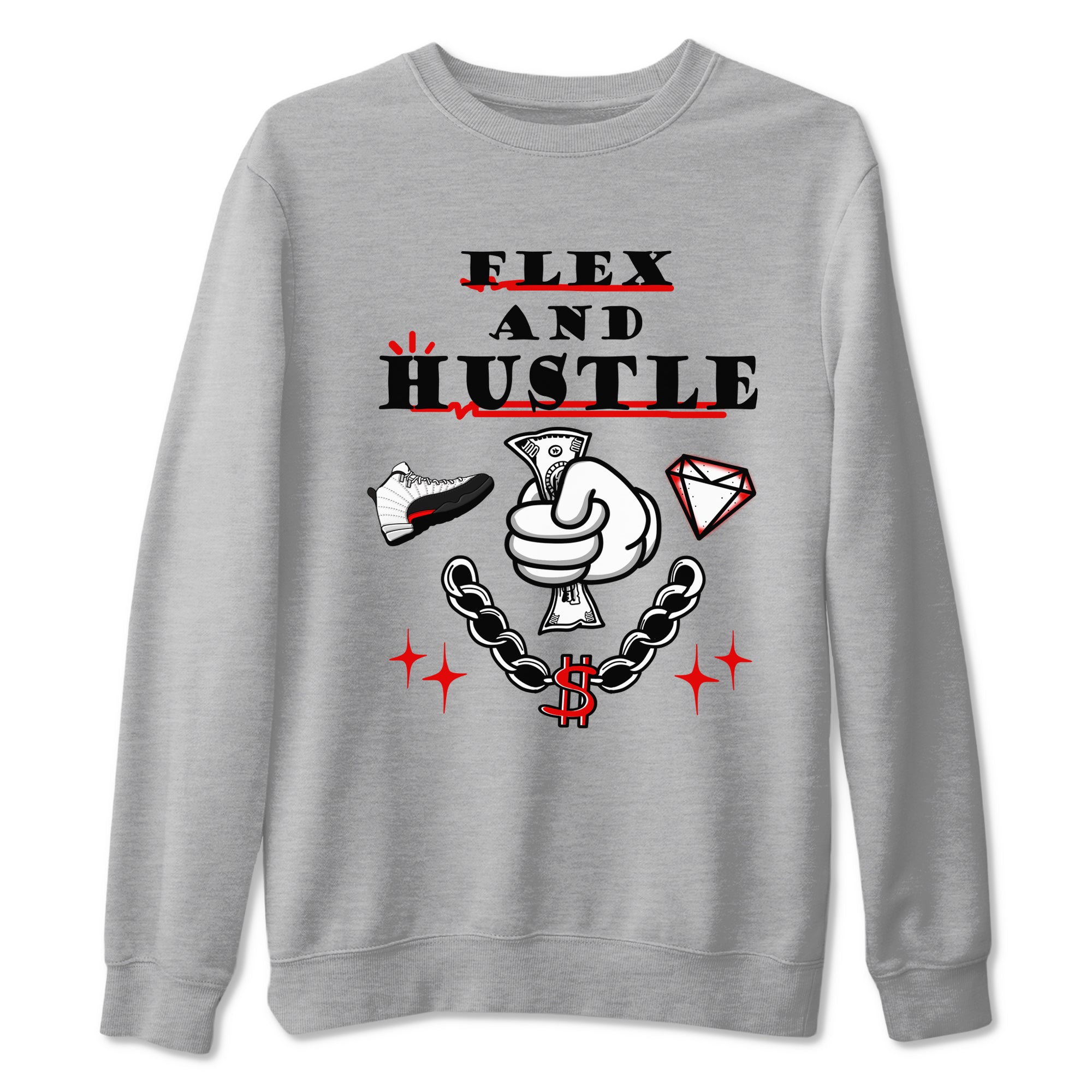 Flex And Hustle snkmatch Tees - Air Jordan 12 Taxi Flip