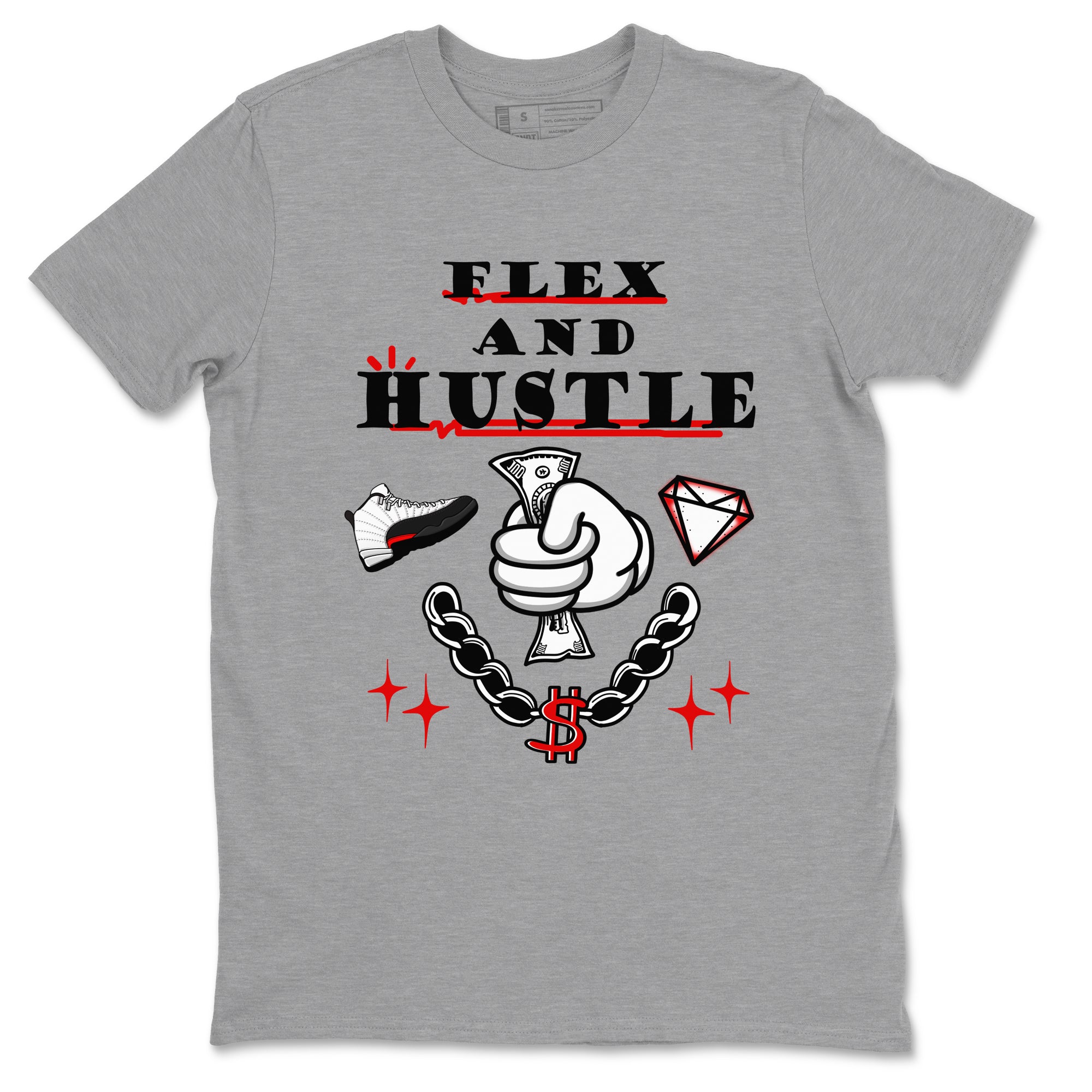 Flex And Hustle snkmatch Tees - Air Jordan 12 Taxi Flip