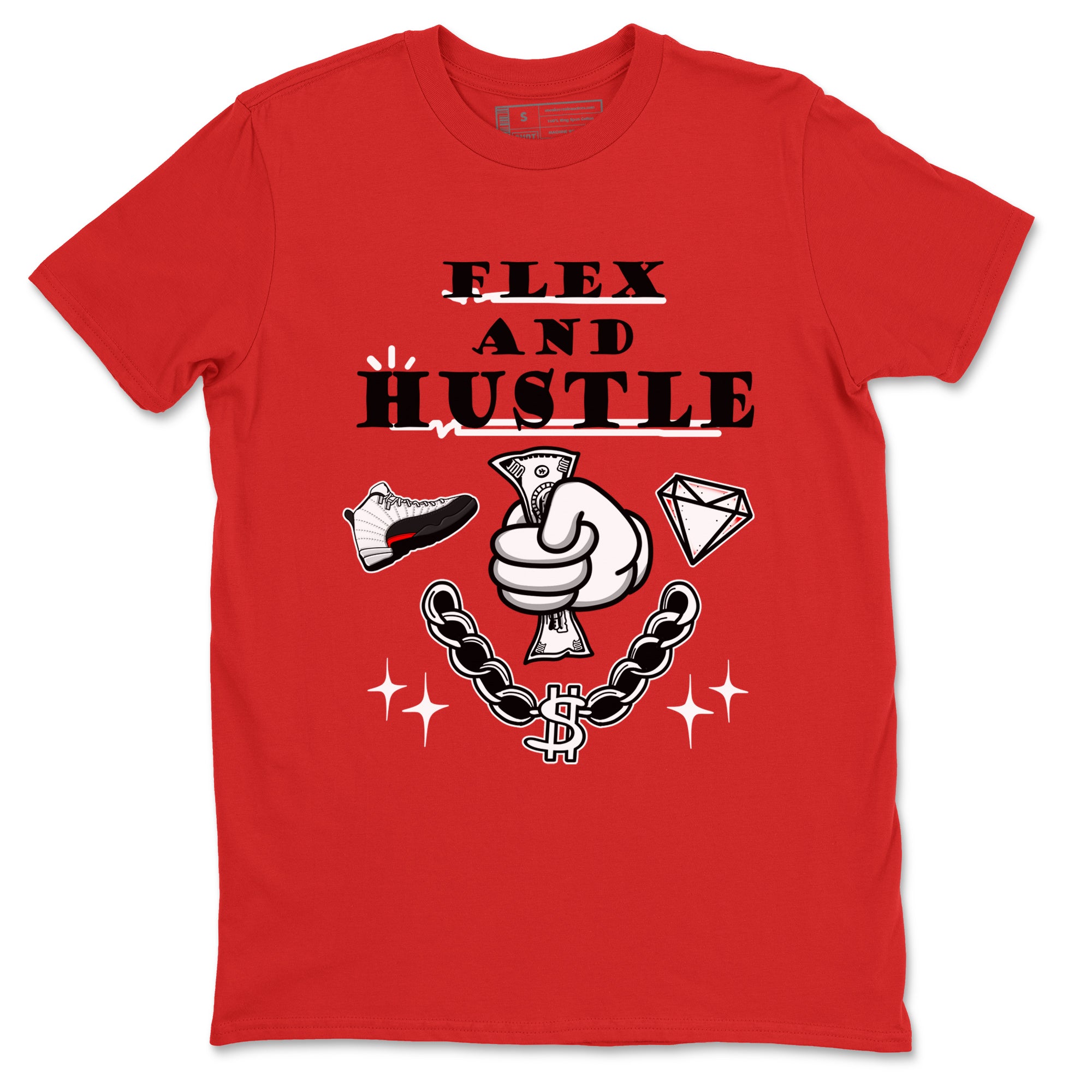 Flex And Hustle snkmatch Tees - Air Jordan 12 Taxi Flip