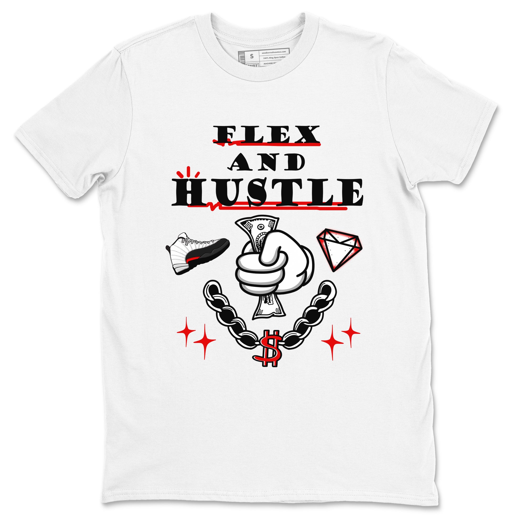 Flex And Hustle snkmatch Tees - Air Jordan 12 Taxi Flip