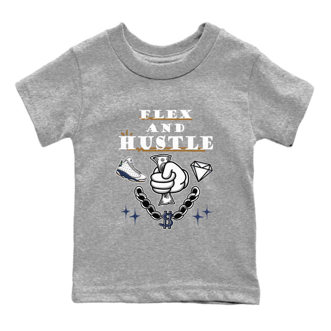 Flex And Hustle snkmatch Tees Kids - Air Jordan 13 Midnight Navy