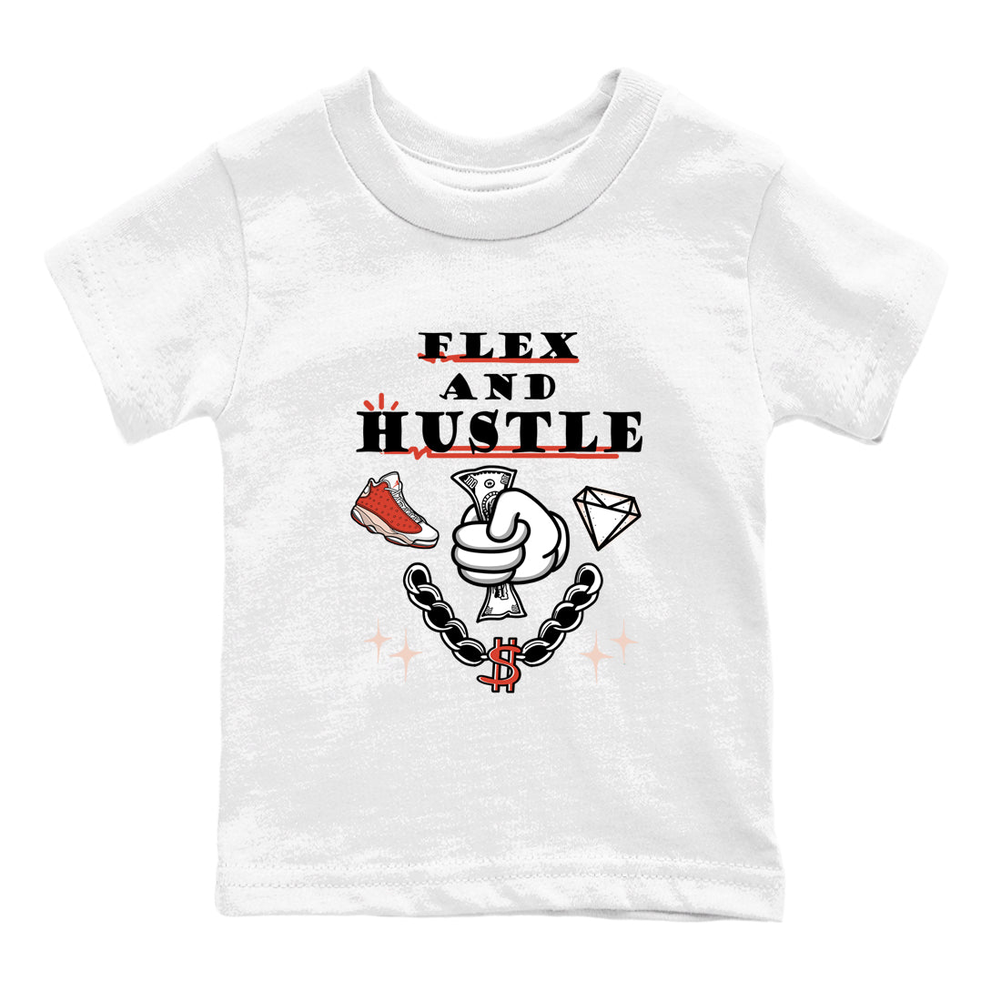 Flex And Hustle snkmatch Tees Kids - Air Jordan 13 Dune Red