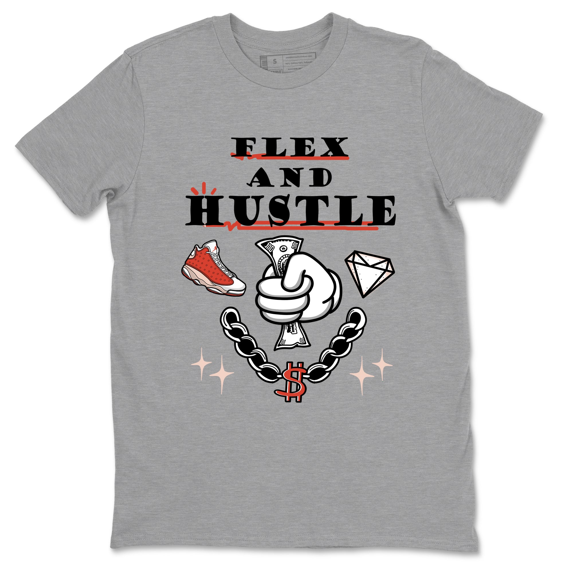 Flex And Hustle snkmatch Tees - Air Jordan 13 Dune Red
