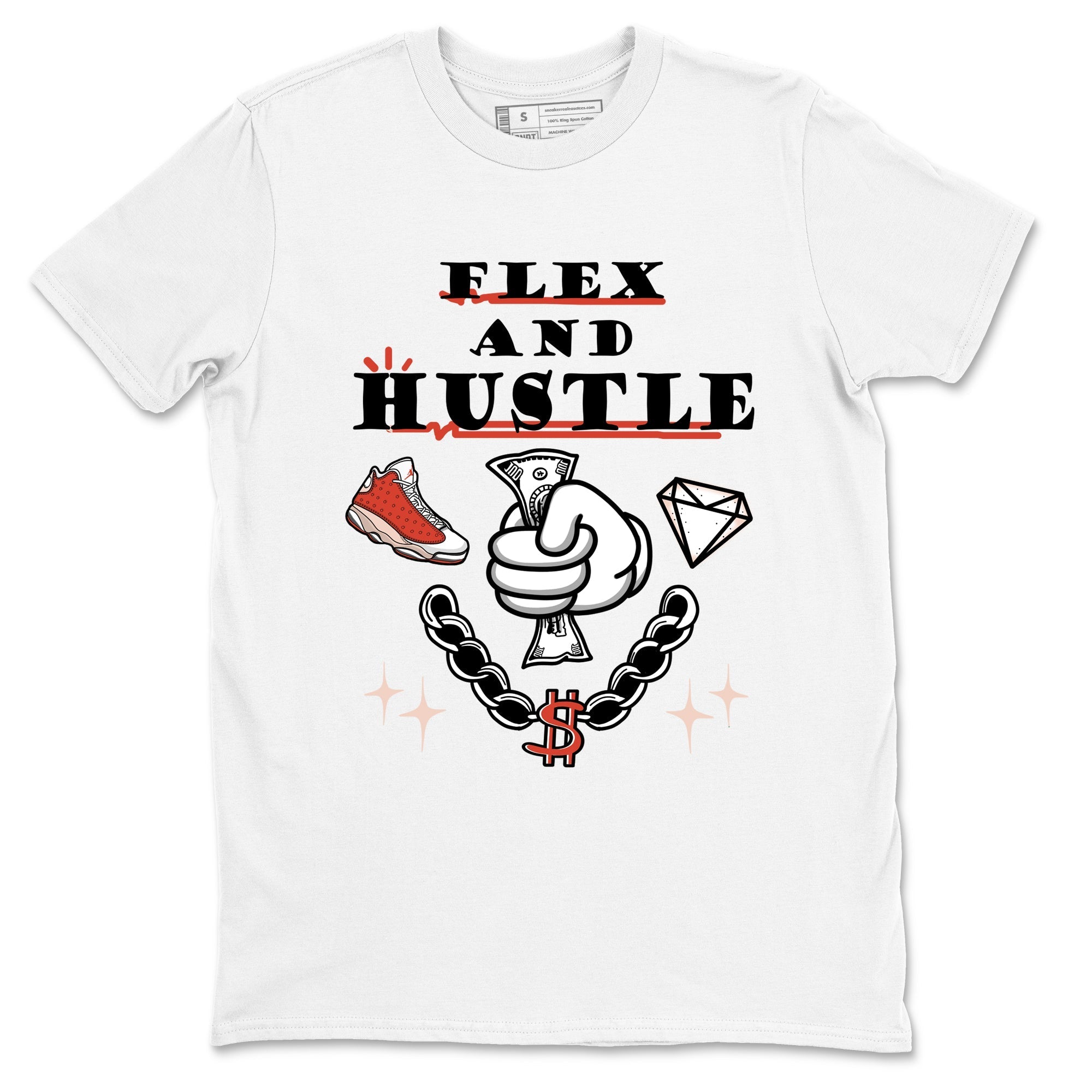 Flex And Hustle snkmatch Tees - Air Jordan 13 Dune Red