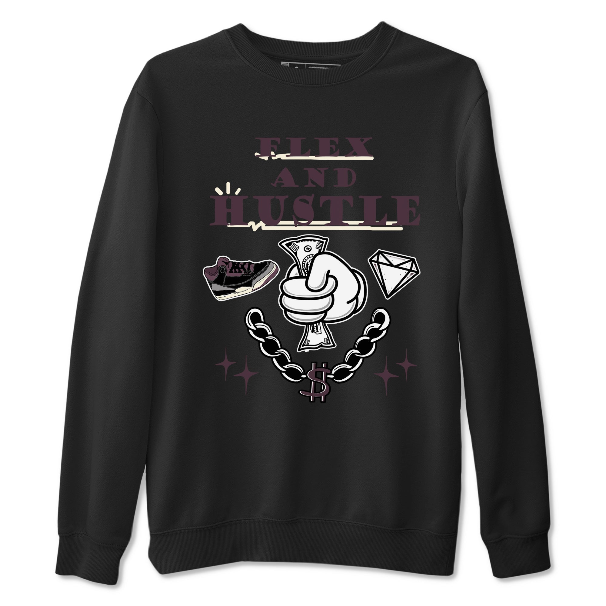 Flex And Hustle snkmatch Tees - Air Jordan 3 A Ma Maniere x Black