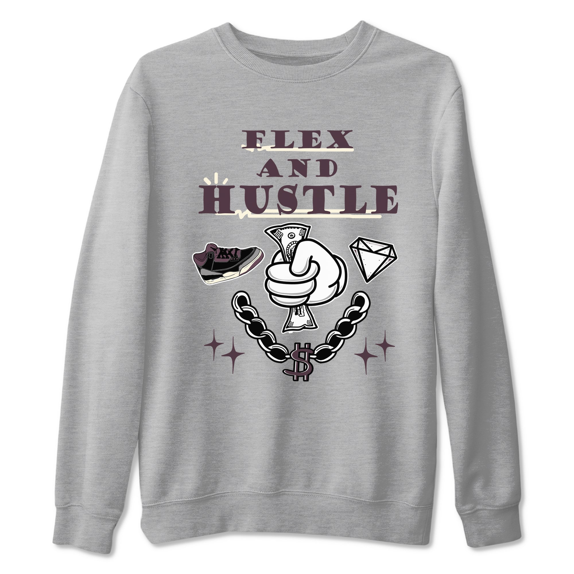 Flex And Hustle snkmatch Tees - Air Jordan 3 A Ma Maniere x Black