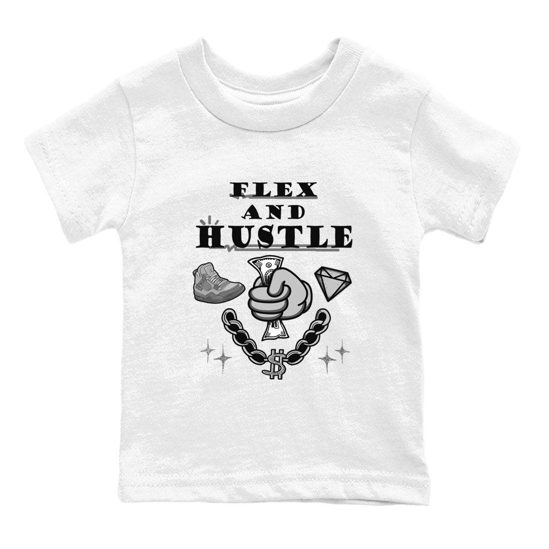 Flex And Hustle snkmatch Tees Kids - Air Jordan 4 Wet Cement