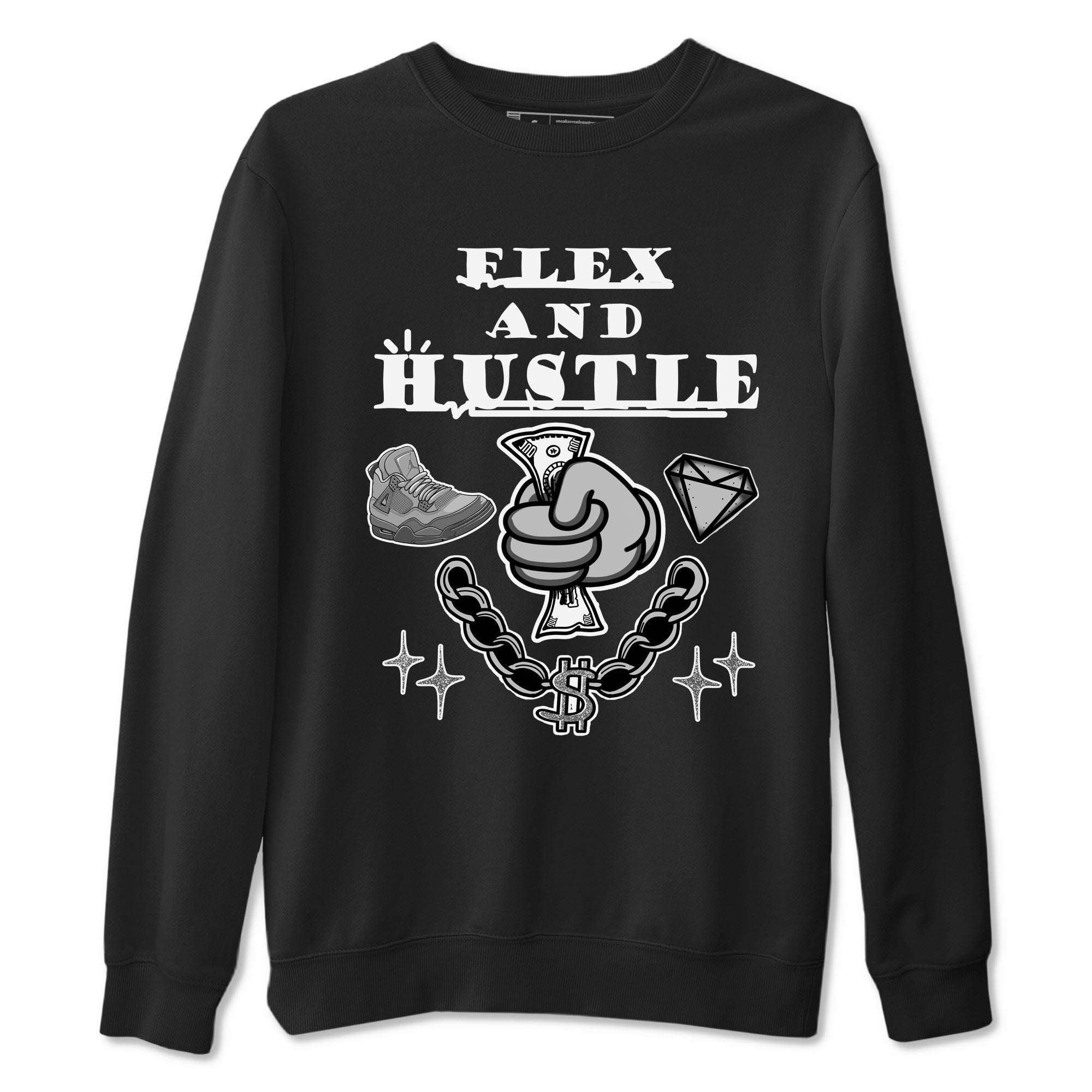 Flex And Hustle snkmatch Tees - Air Jordan 4 Wet Cement