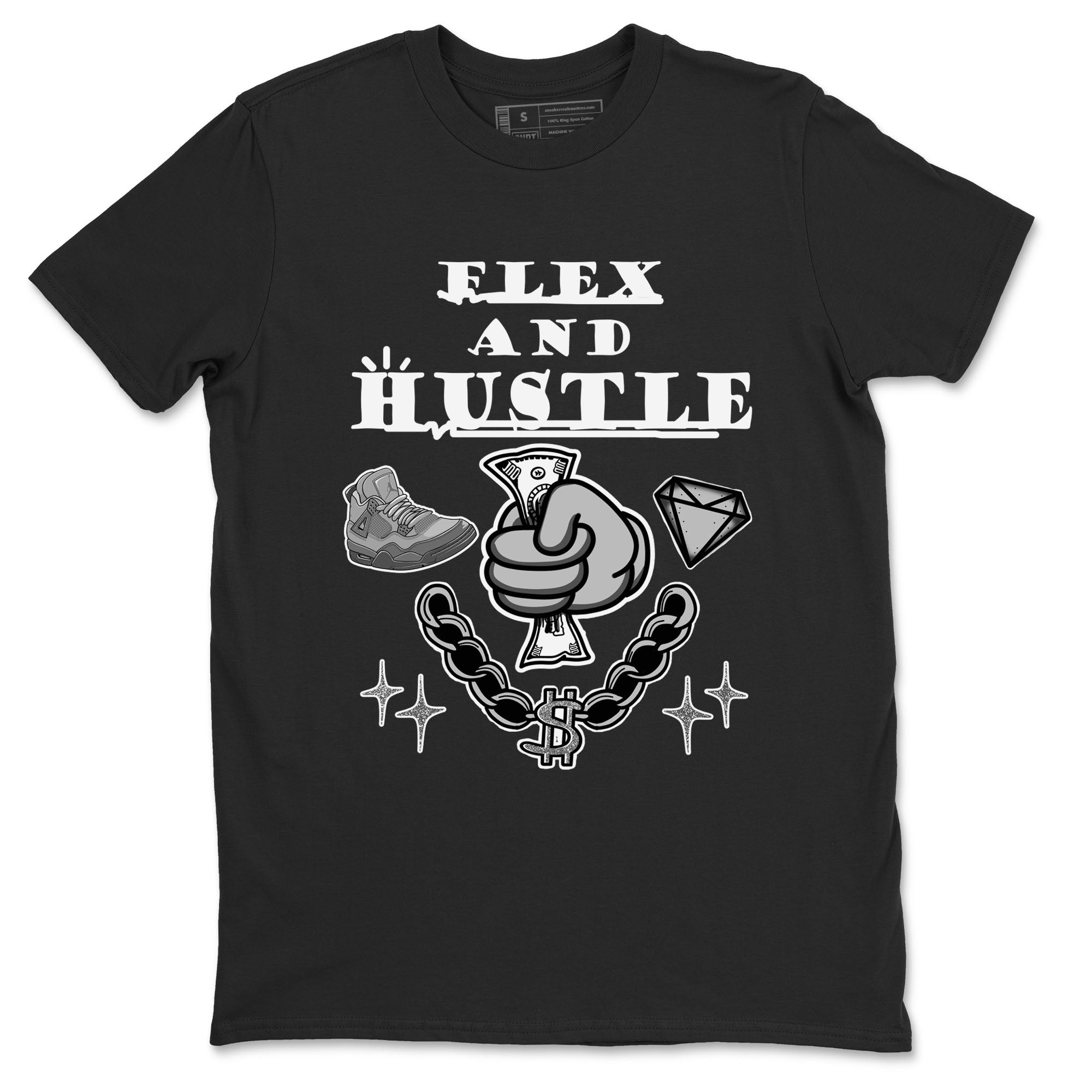 Flex And Hustle snkmatch Tees - Air Jordan 4 Wet Cement