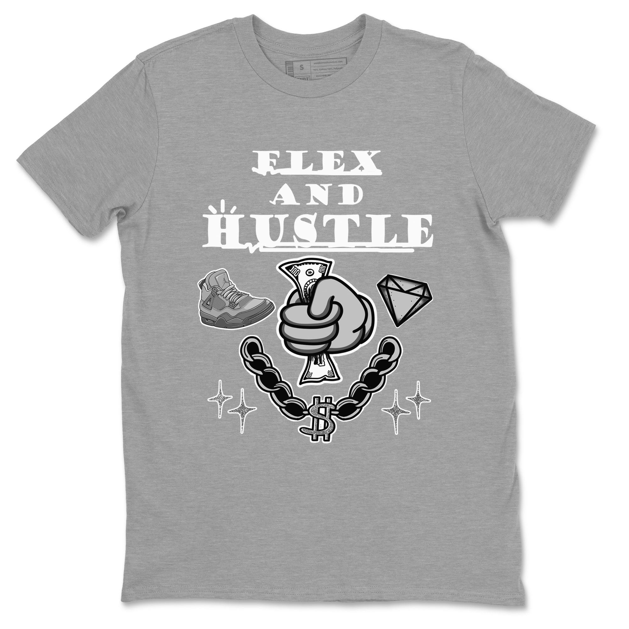 Flex And Hustle snkmatch Tees - Air Jordan 4 Wet Cement