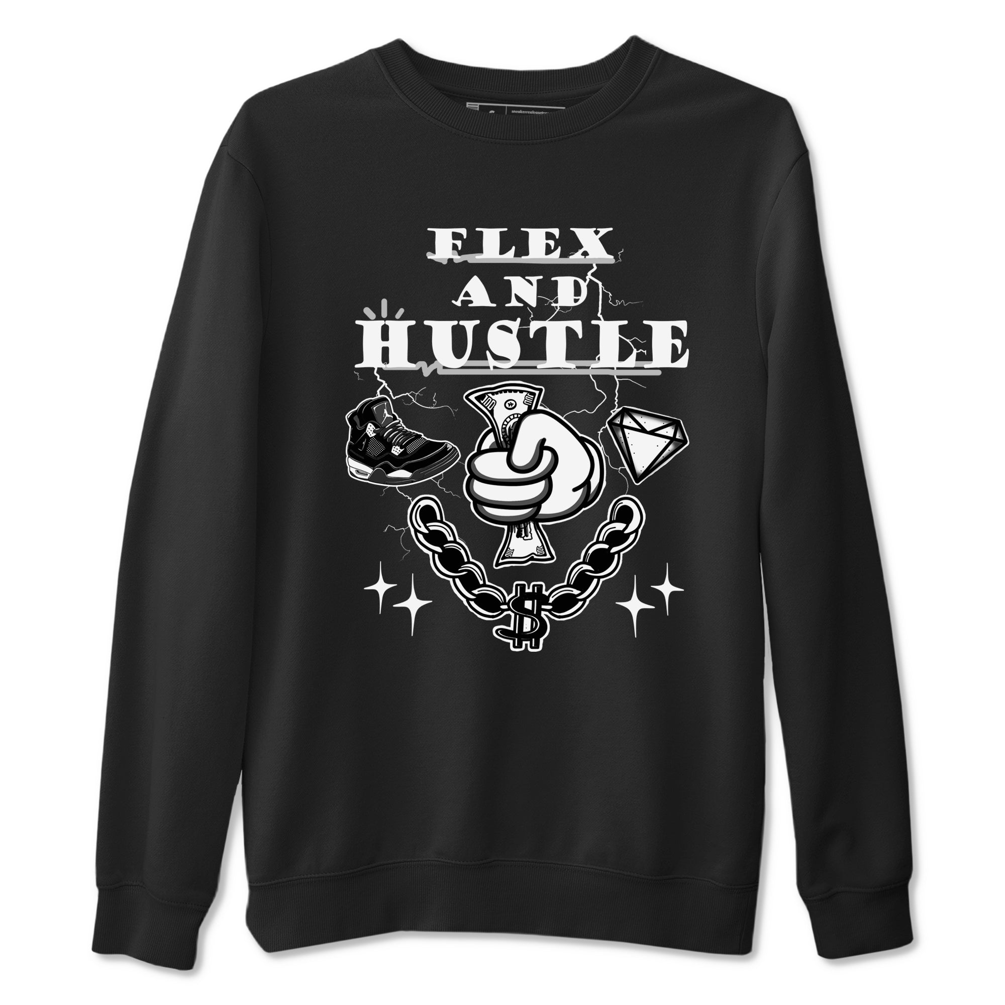 Flex And Hustle snkmatch Tees - Air Jordan 4 White Thunder