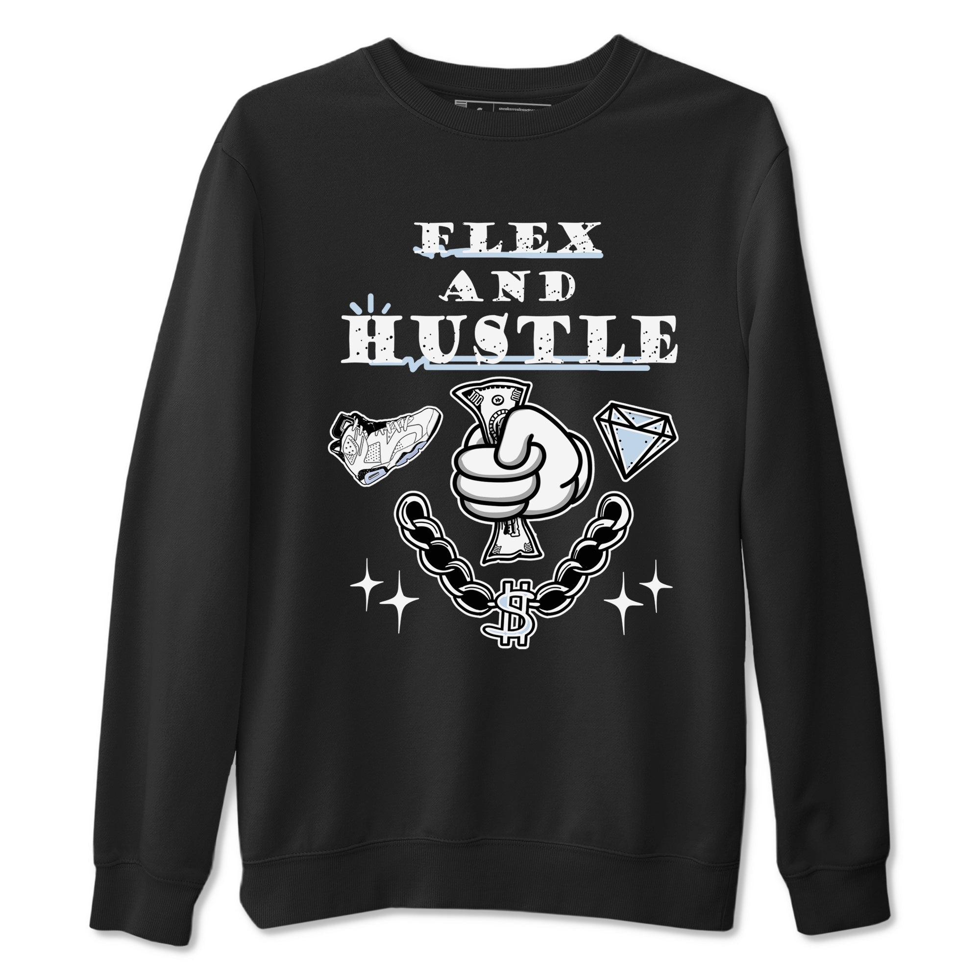 Flex And Hustle snkmatch Tees - Air Jordan 6 White Black