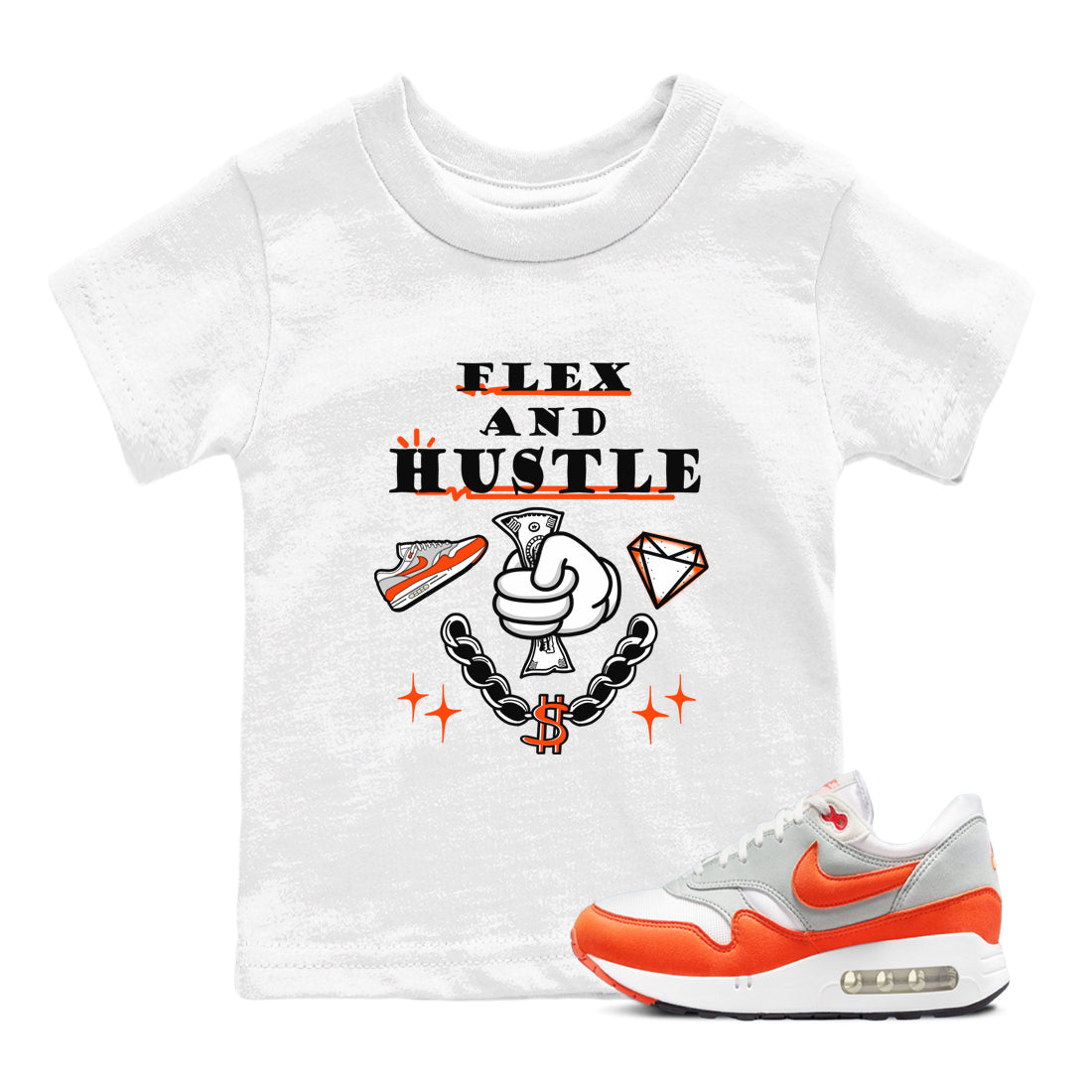Flex And Hustle snkmatch Tees Kids - Air Max 1 Cosmic Clay