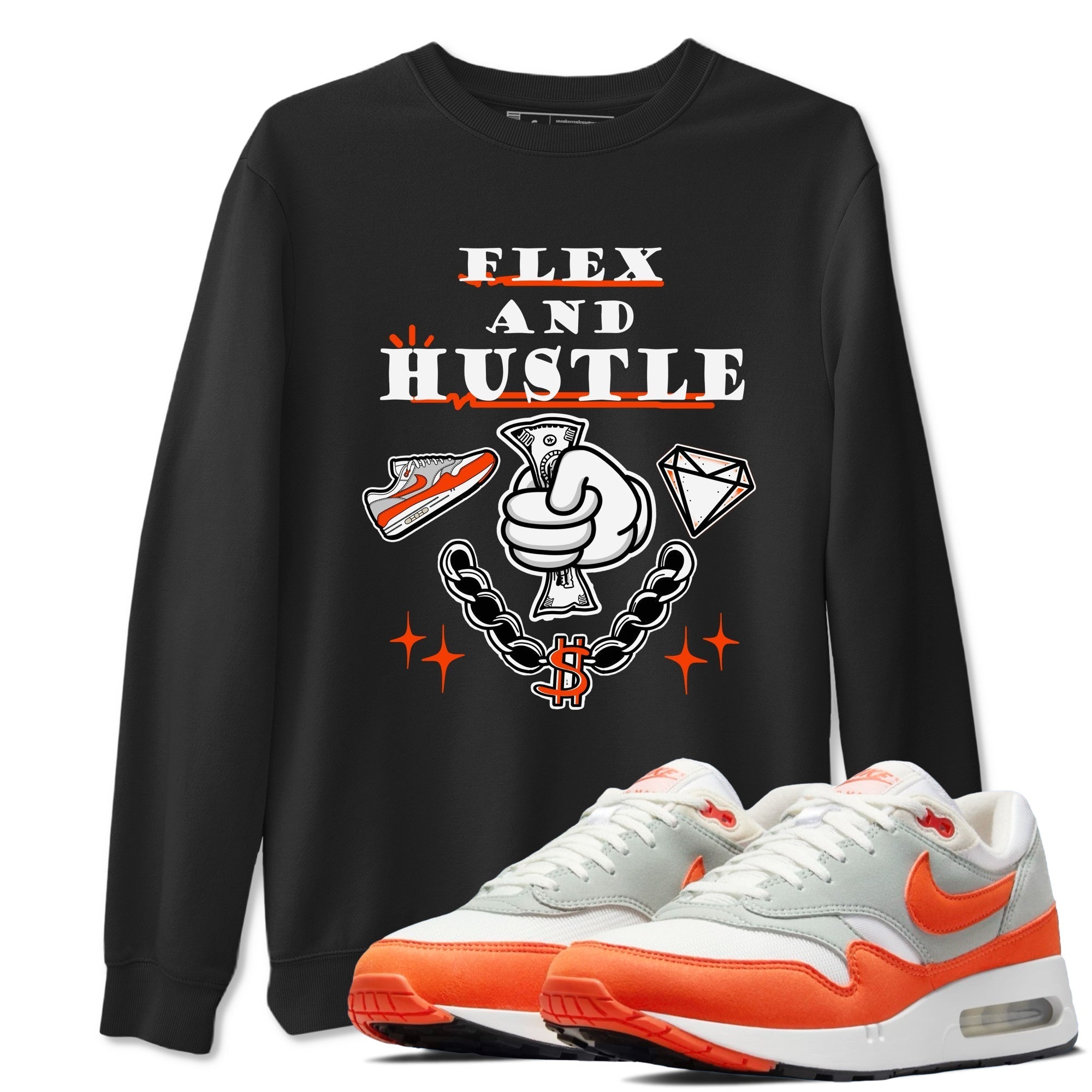 Flex And Hustle snkmatch Tees - Air Max 1 Cosmic Clay