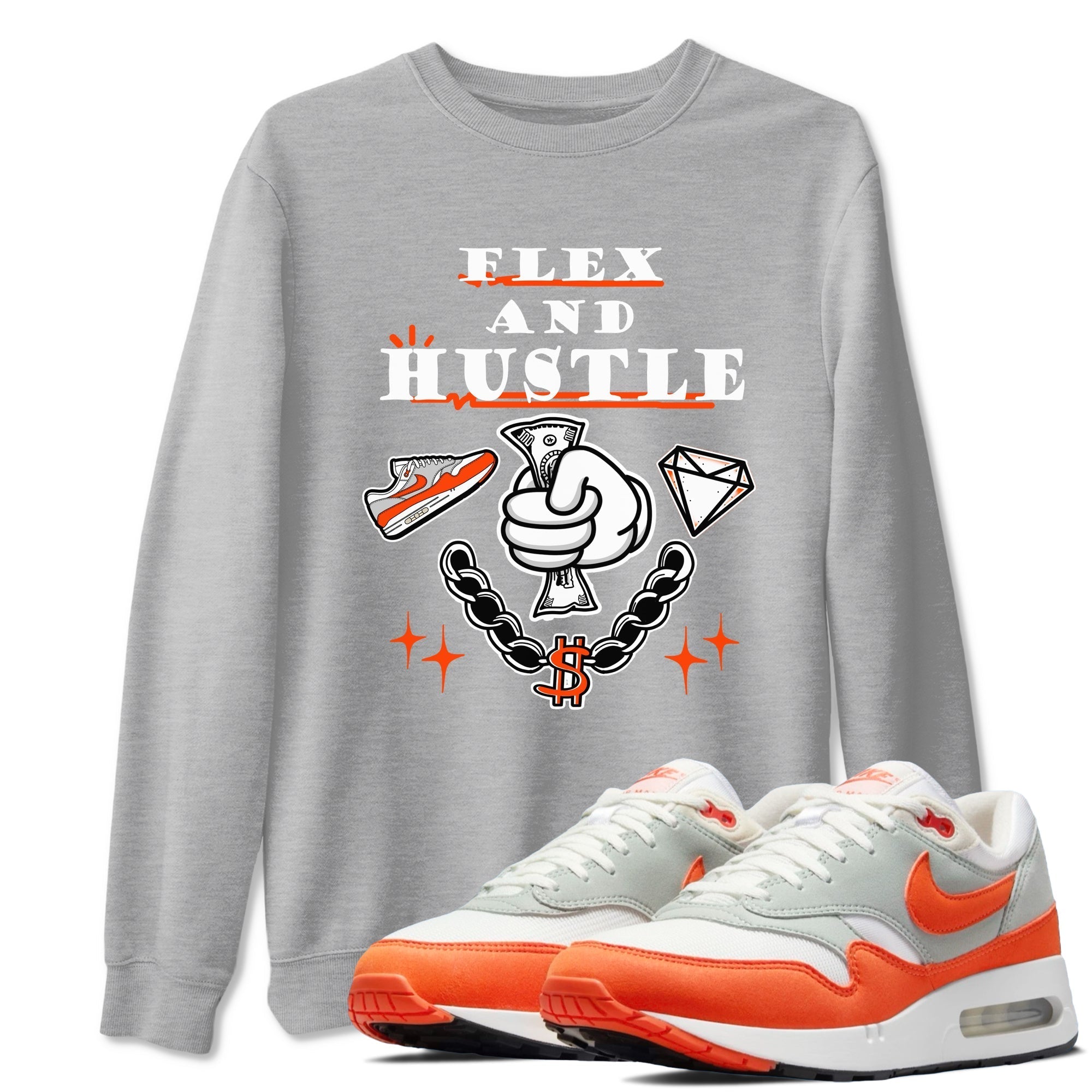 Flex And Hustle snkmatch Tees - Air Max 1 Cosmic Clay