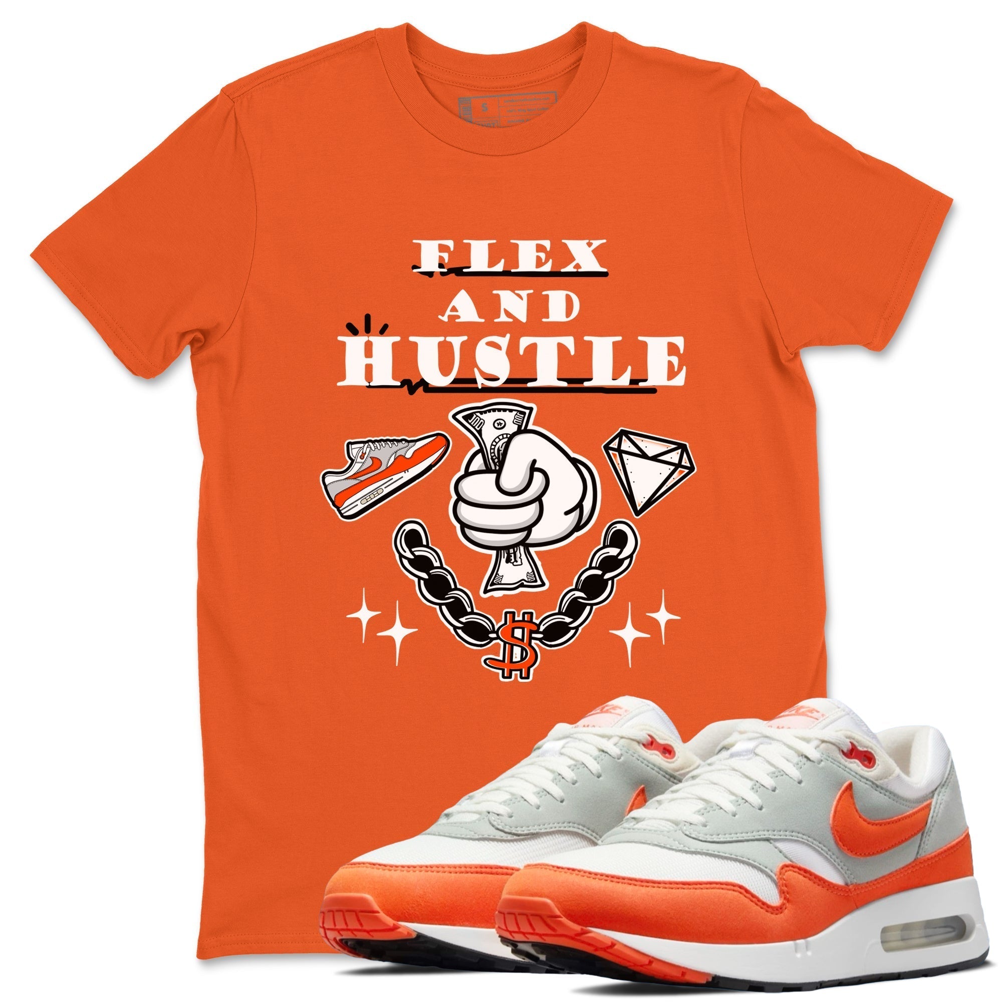 Flex And Hustle snkmatch Tees - Air Max 1 Cosmic Clay