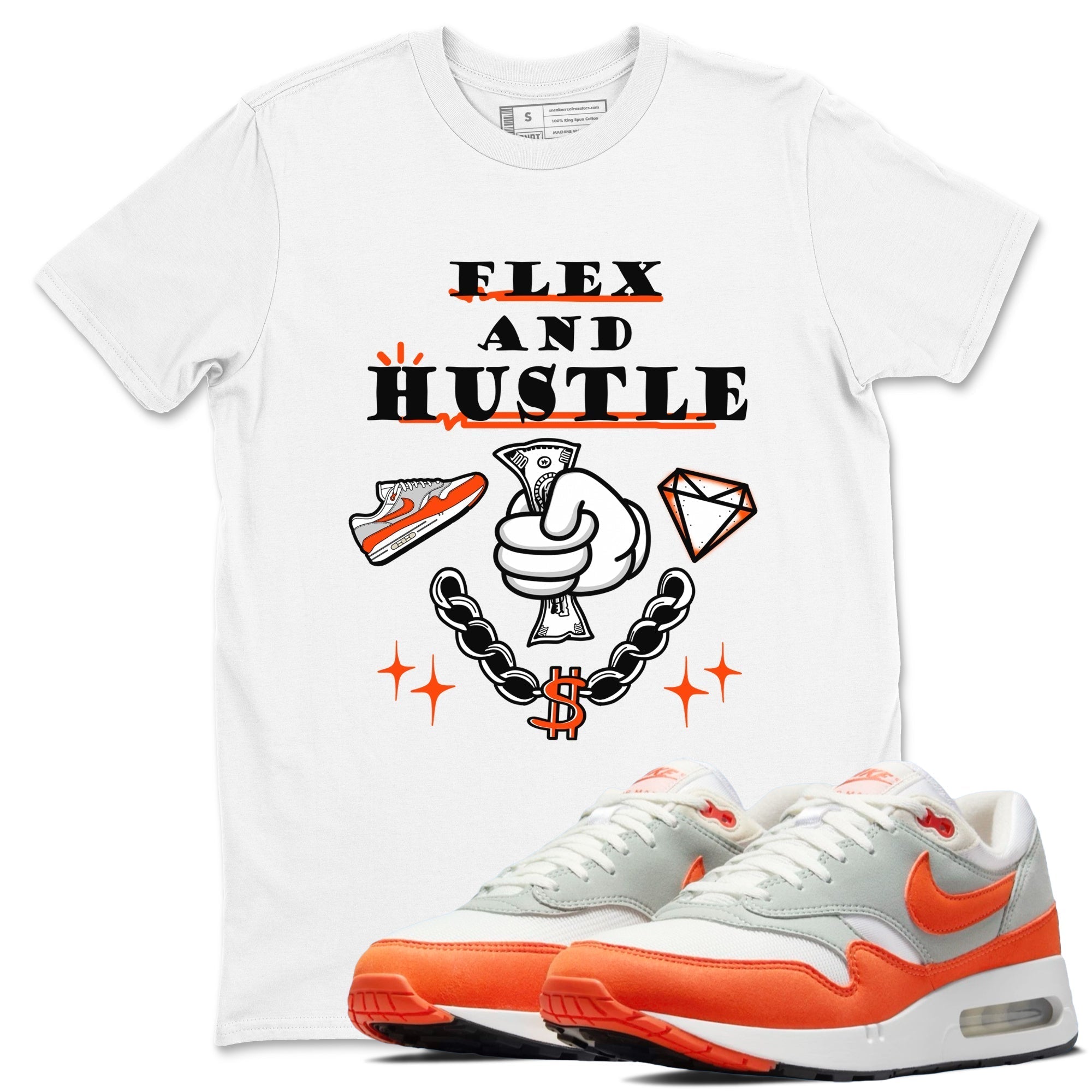 Flex And Hustle snkmatch Tees - Air Max 1 Cosmic Clay