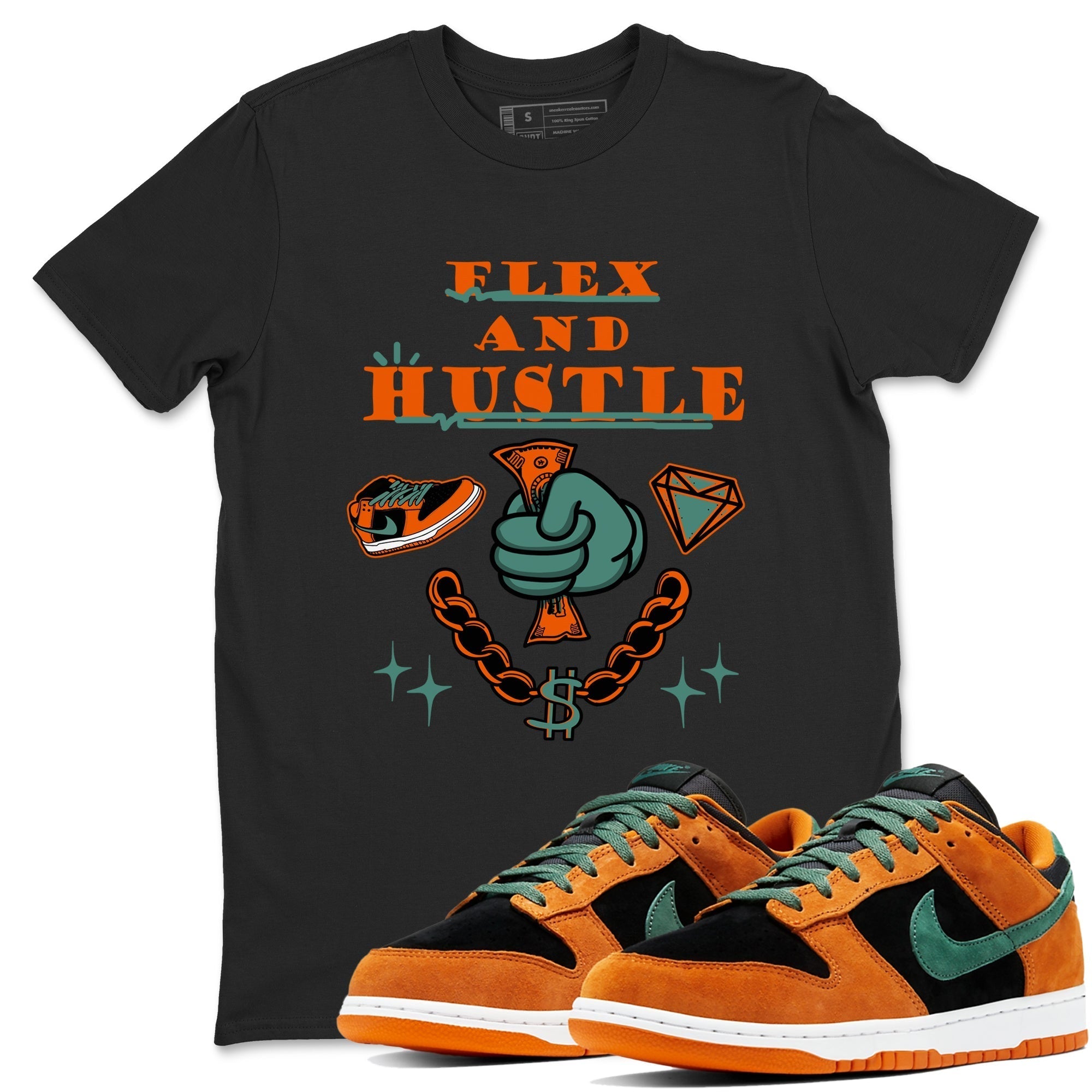 Flex And Hustle snkmatch Tees - Dunk Ceramic