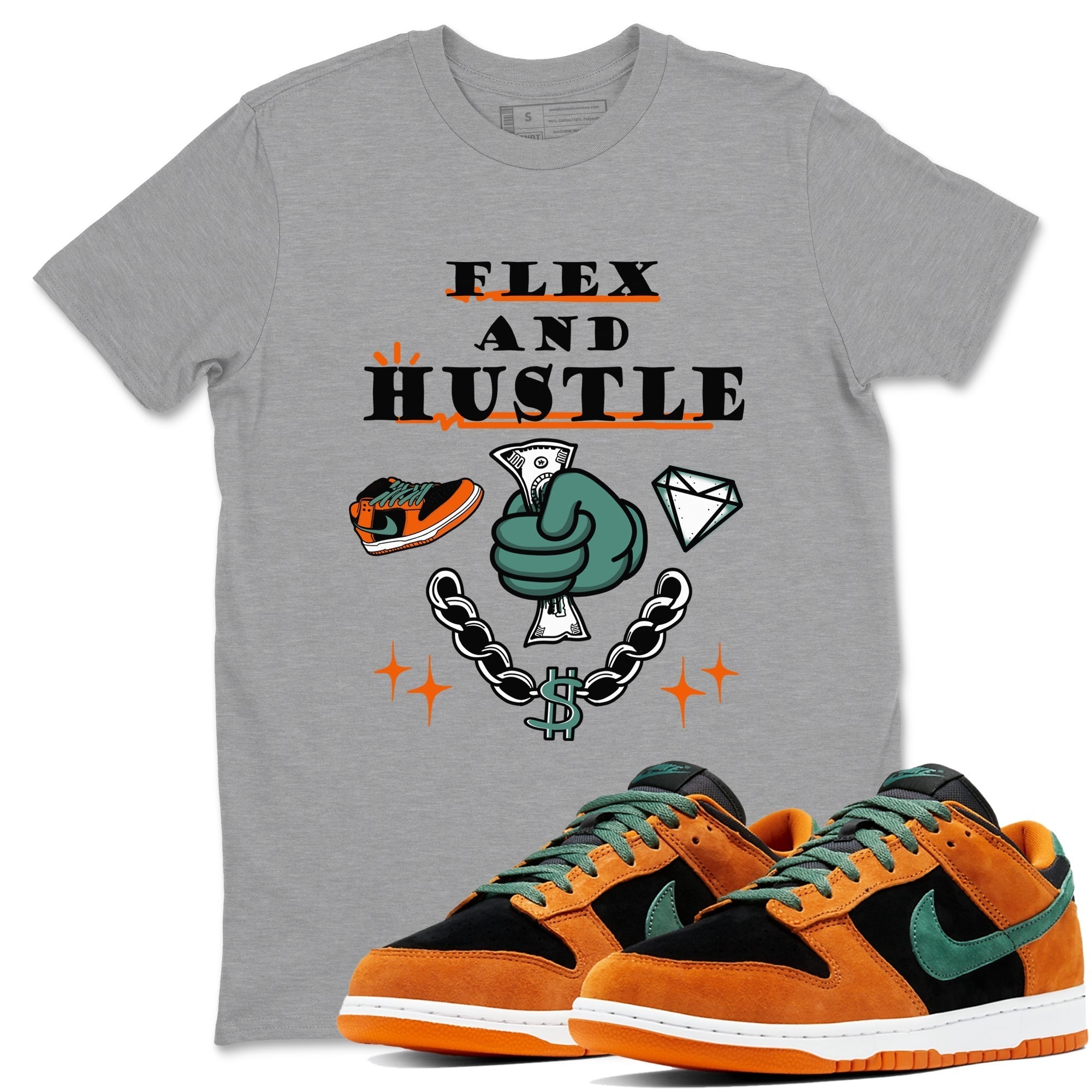 Flex And Hustle snkmatch Tees - Dunk Ceramic