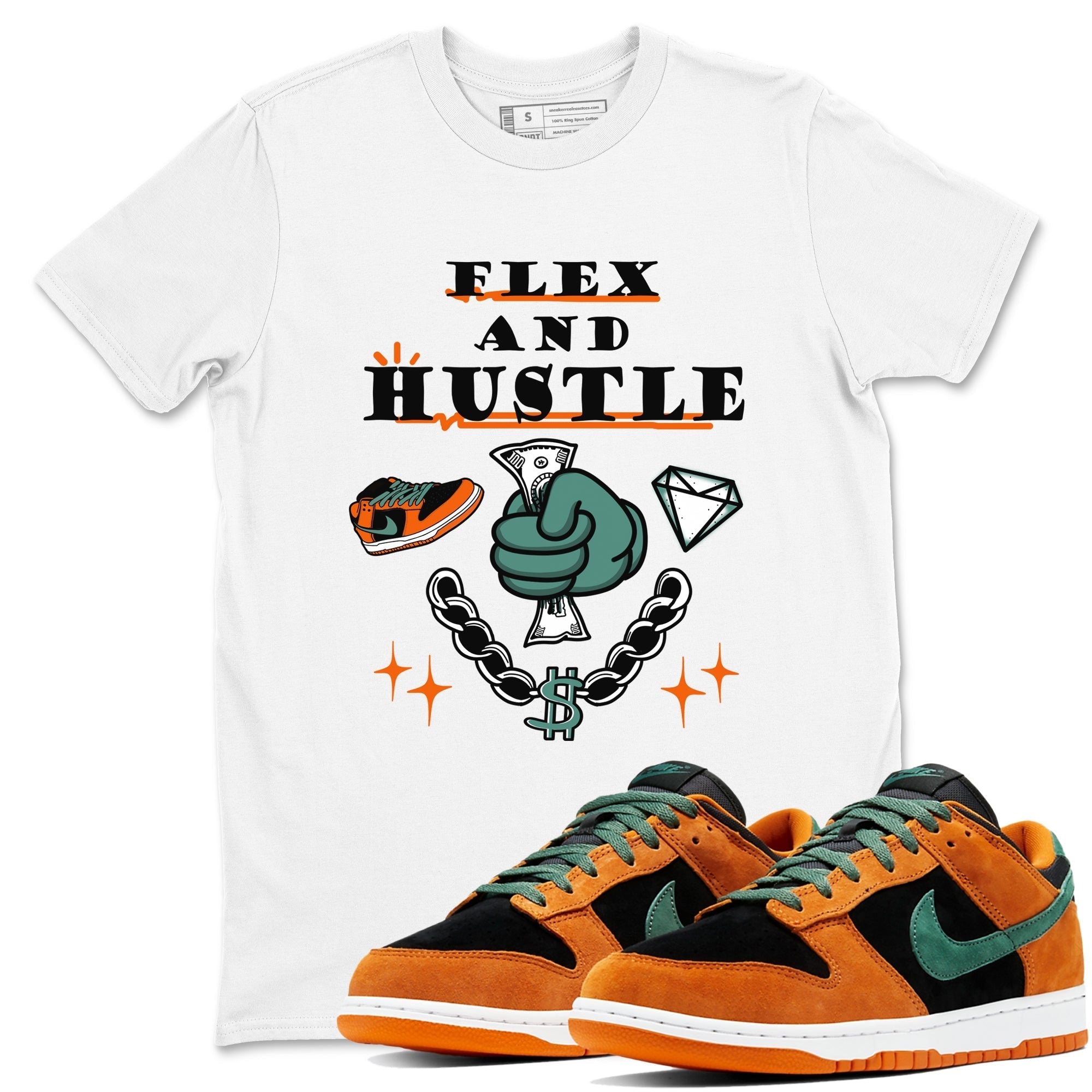 Flex And Hustle snkmatch Tees - Dunk Ceramic