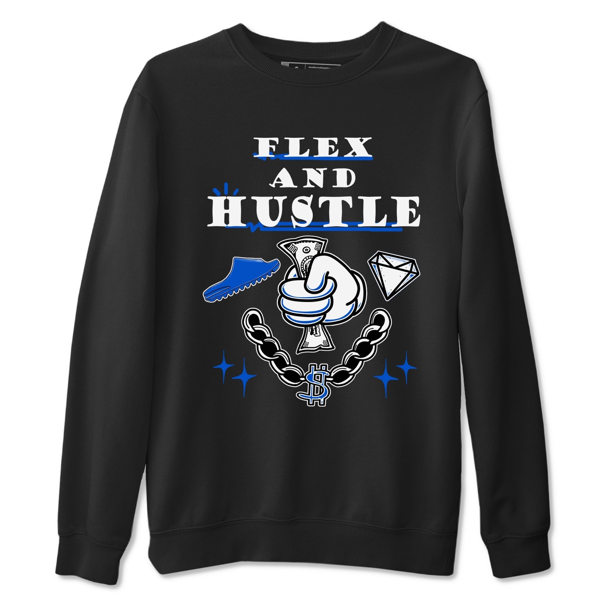 Flex And Hustle snkmatch Tees - Yeezy Slide Azure
