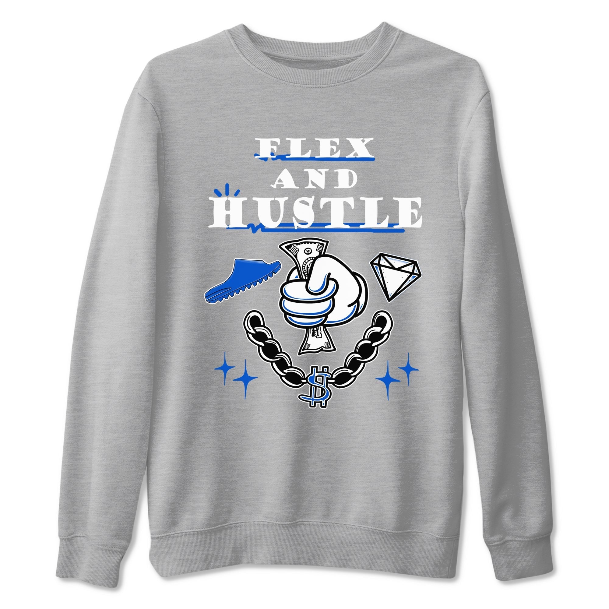 Flex And Hustle snkmatch Tees - Yeezy Slide Azure