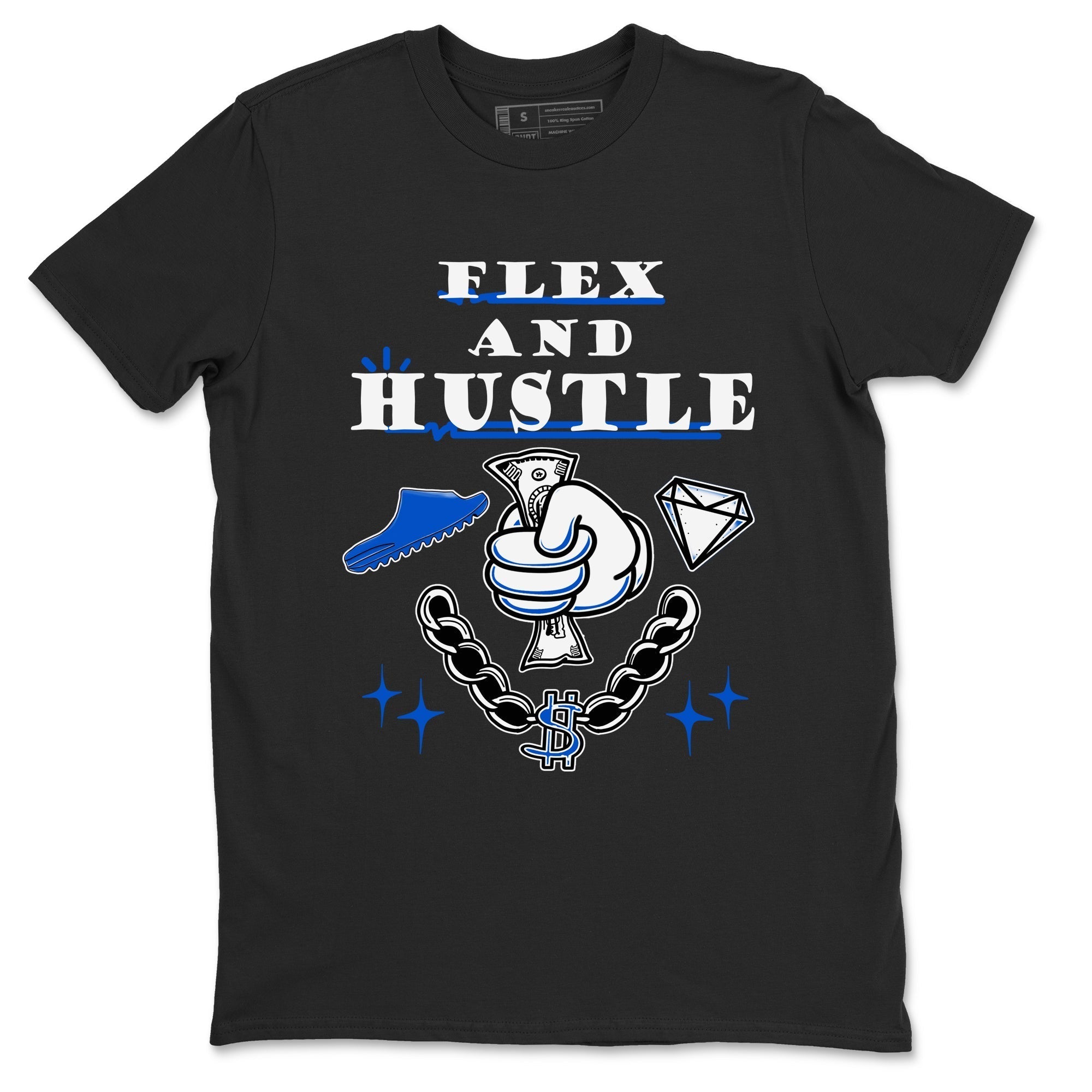 Flex And Hustle snkmatch Tees - Yeezy Slide Azure