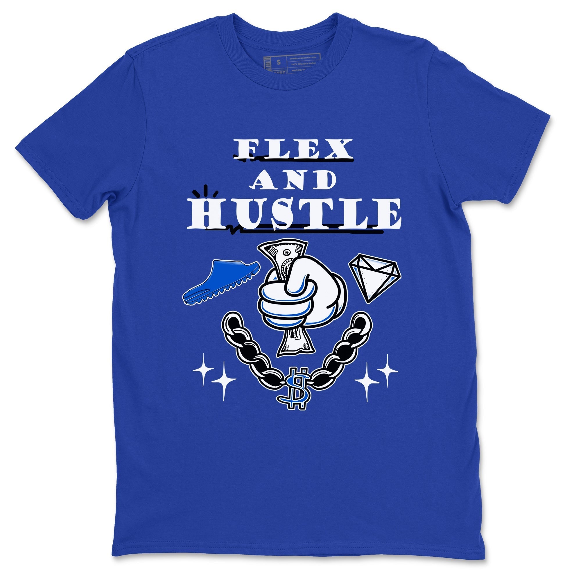 Flex And Hustle snkmatch Tees - Yeezy Slide Azure