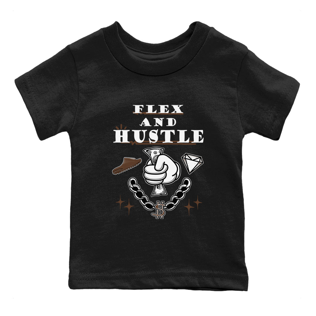 Flex And Hustle snkmatch Tees Kids - Yeezy Slide Flax