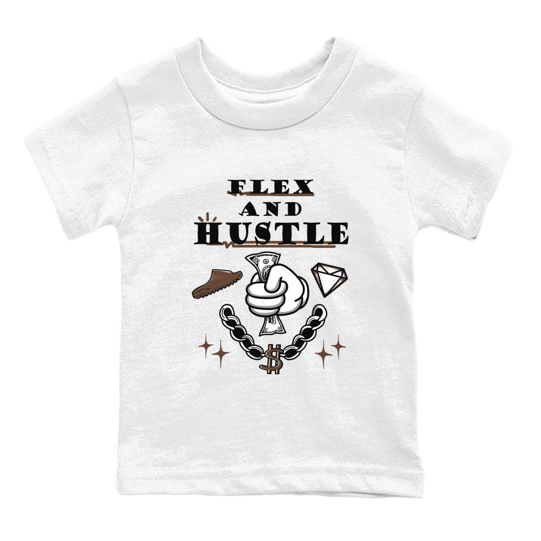 Flex And Hustle snkmatch Tees Kids - Yeezy Slide Flax
