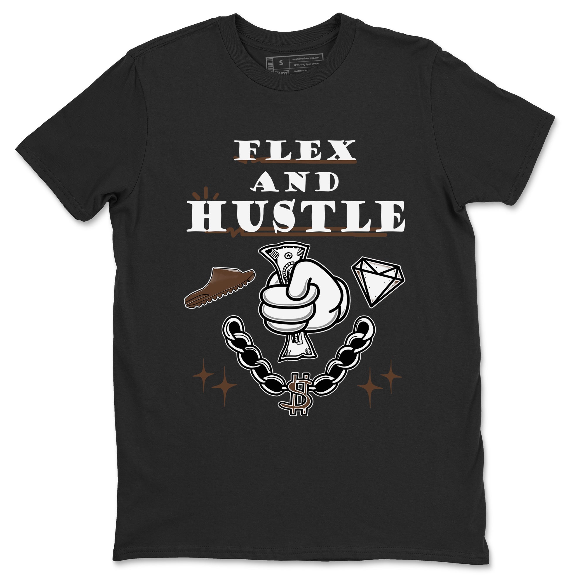 Flex And Hustle snkmatch Tees - Yeezy Slide Flax