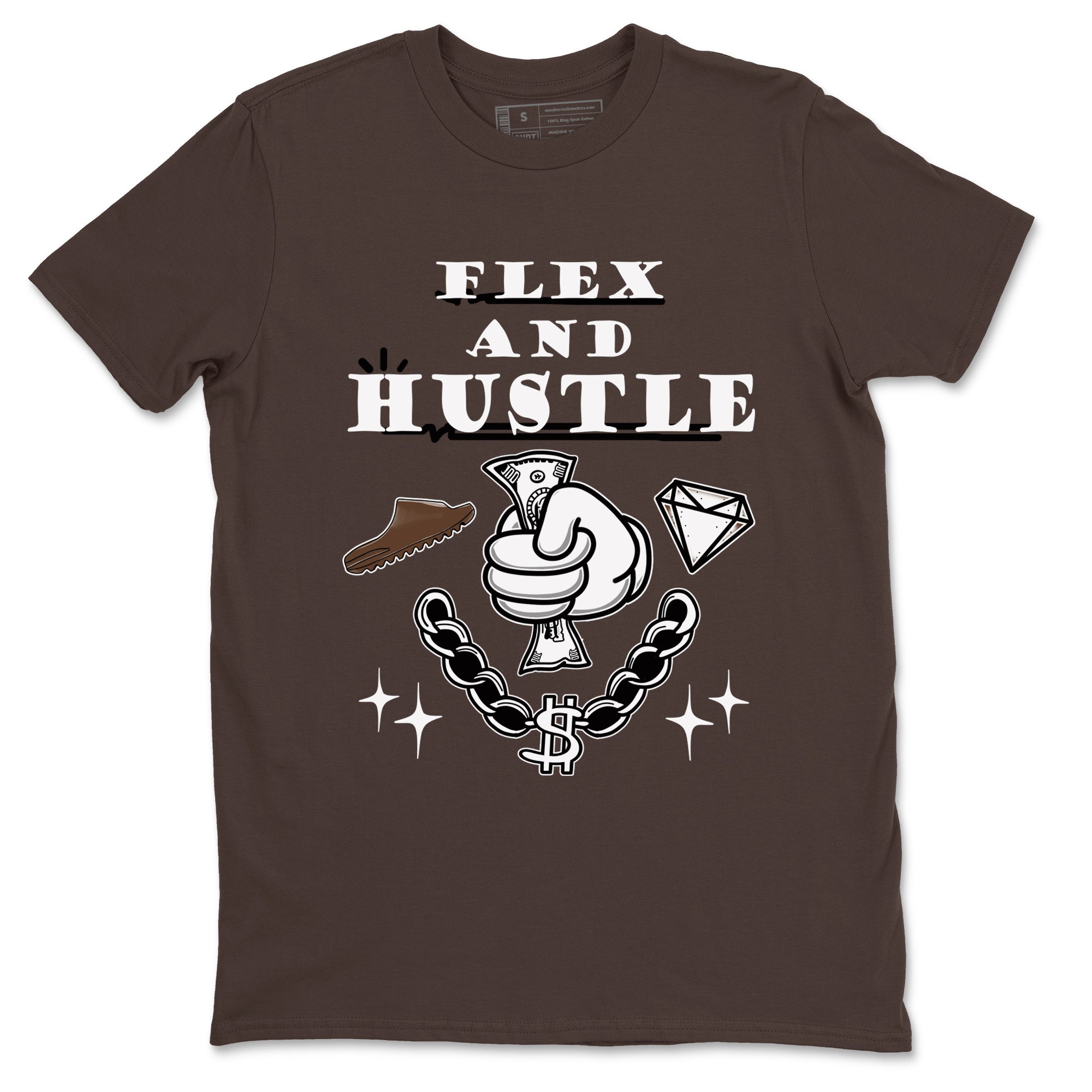 Flex And Hustle snkmatch Tees - Yeezy Slide Flax