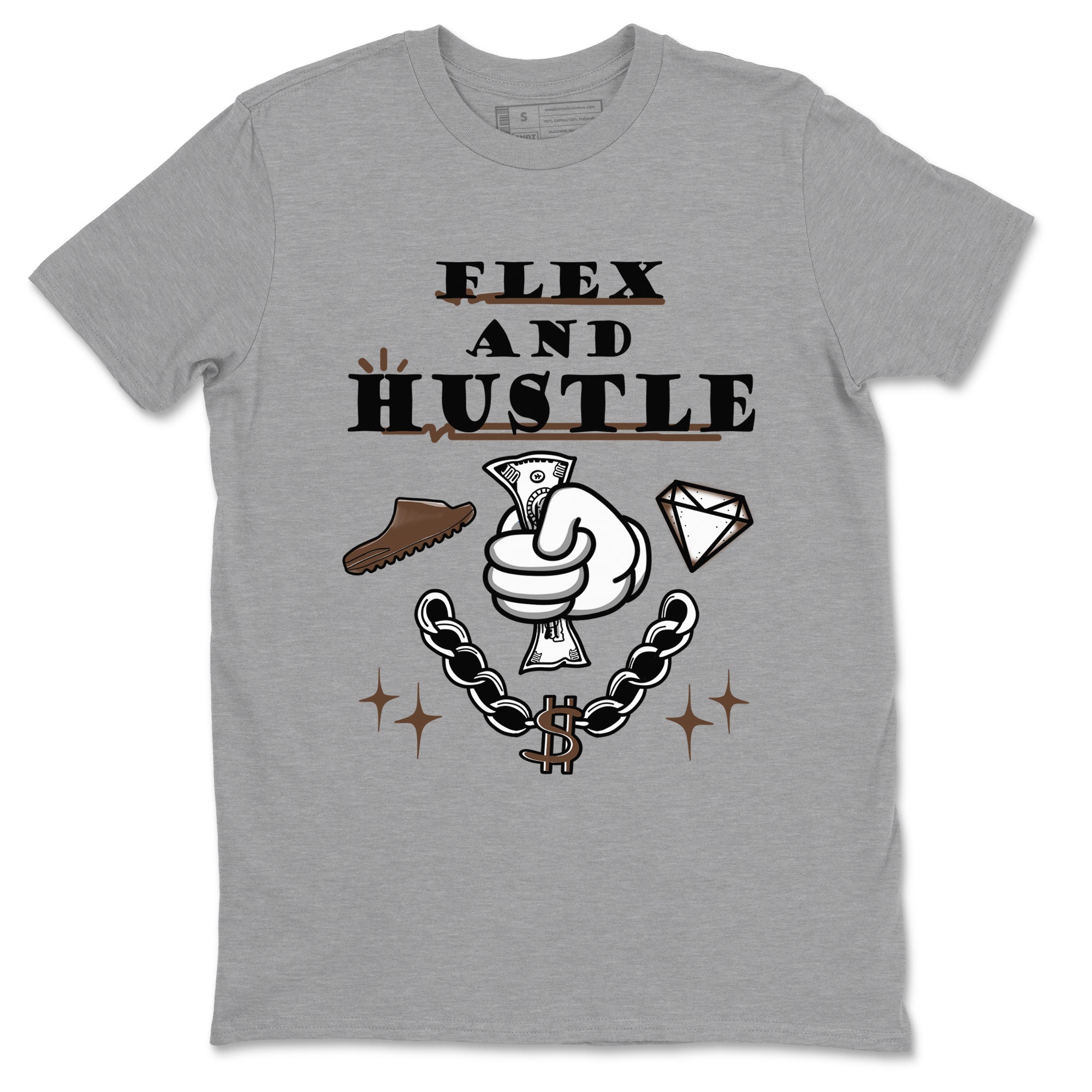 Flex And Hustle snkmatch Tees - Yeezy Slide Flax