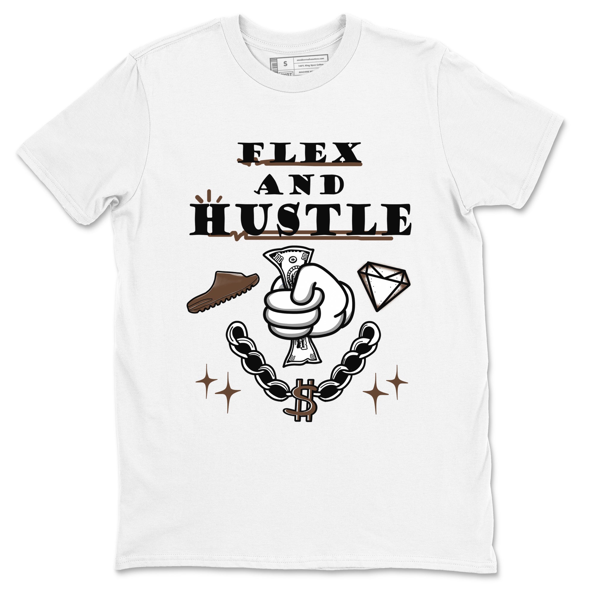 Flex And Hustle snkmatch Tees - Yeezy Slide Flax