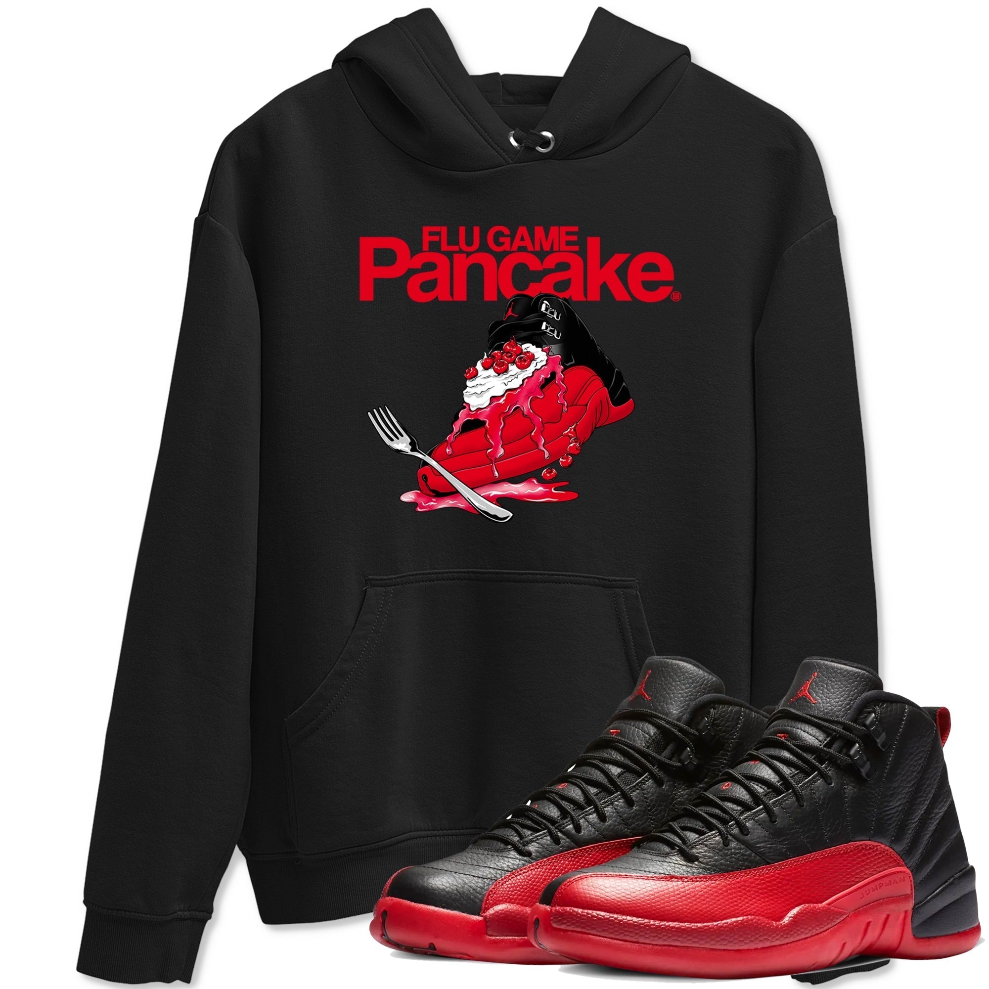 Flu Game Pancake snkmatch Tees - Air Jordan 12 Flu Game