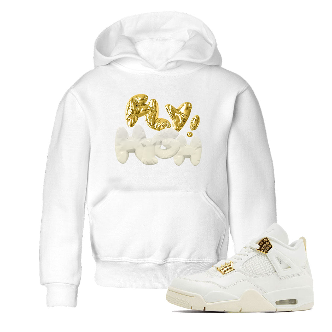 Fly High snkmatch Tees Kids - Air Jordan 4 Sail 2024