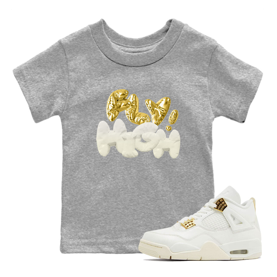 Fly High snkmatch Tees Kids - Air Jordan 4 Sail 2024