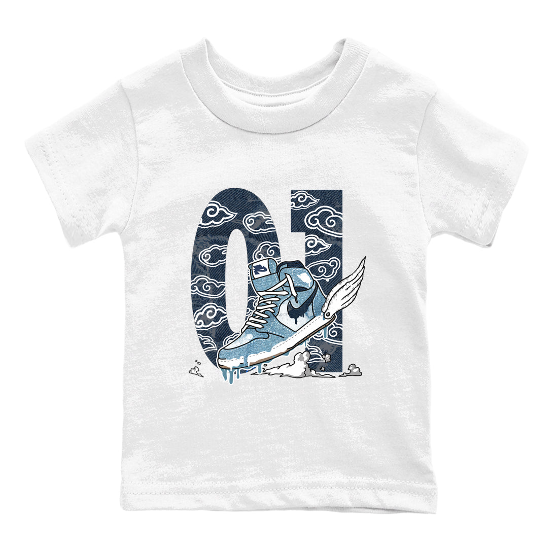 Fly To The Clouds snkmatch Tees Kids - Air Jordan 1 Denim 2024