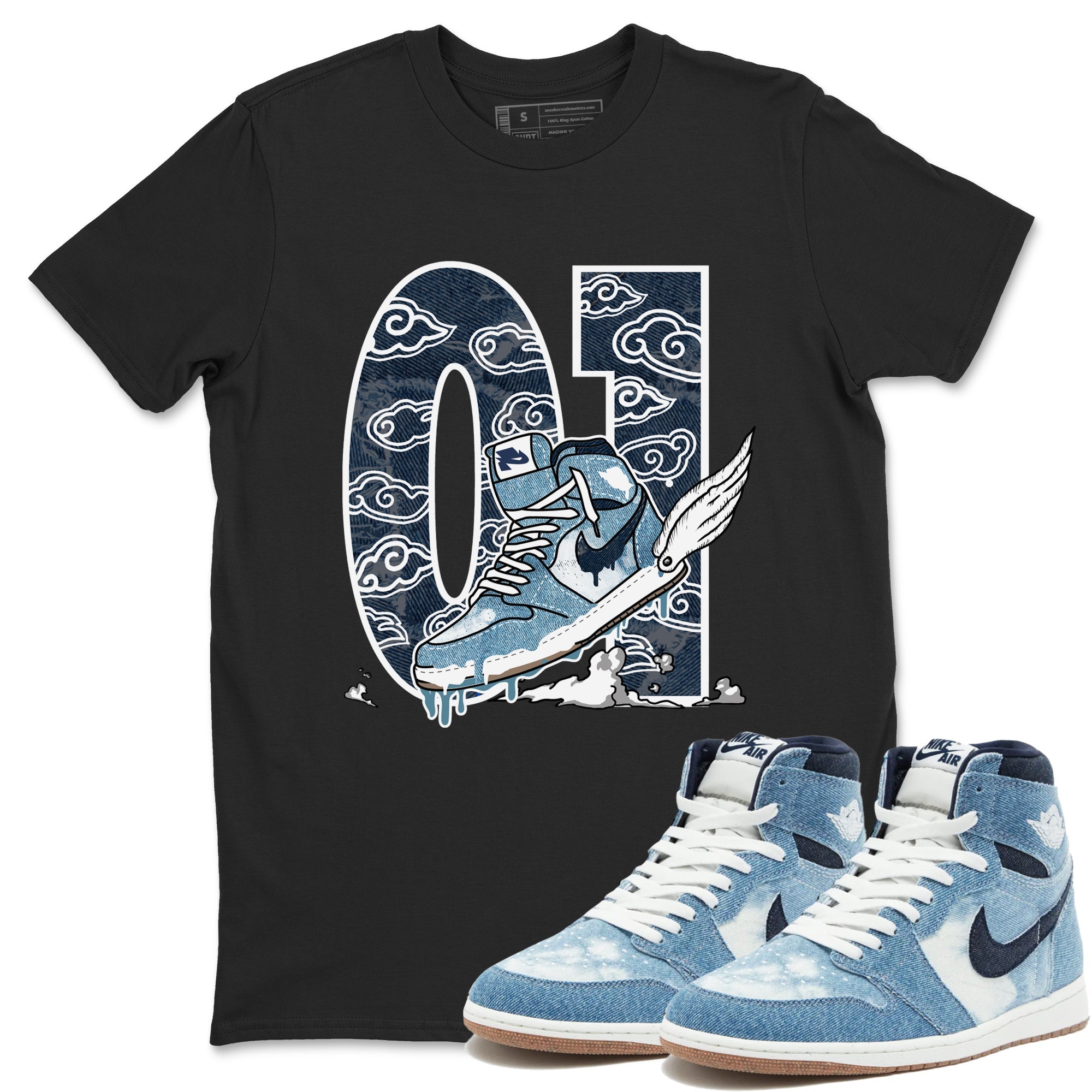 Fly To The Clouds snkmatch Tees - Air Jordan 1 Denim 2024