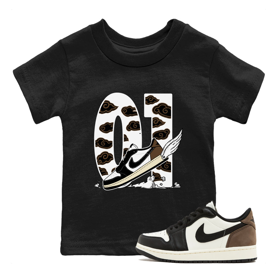 Fly To The Clouds snkmatch Tees Kids - Air Jordan 1 Mocha