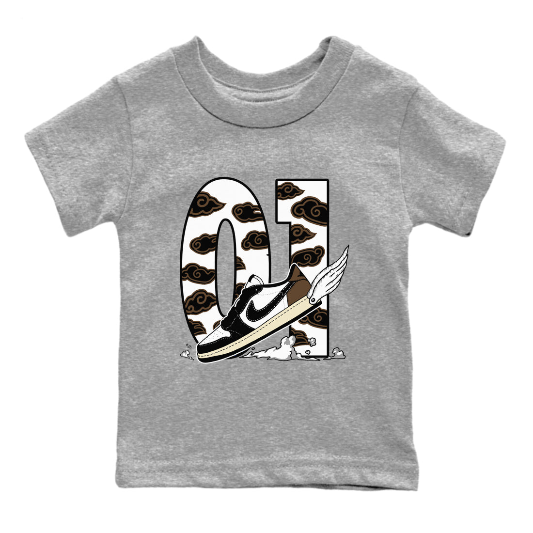Fly To The Clouds snkmatch Tees Kids - Air Jordan 1 Mocha