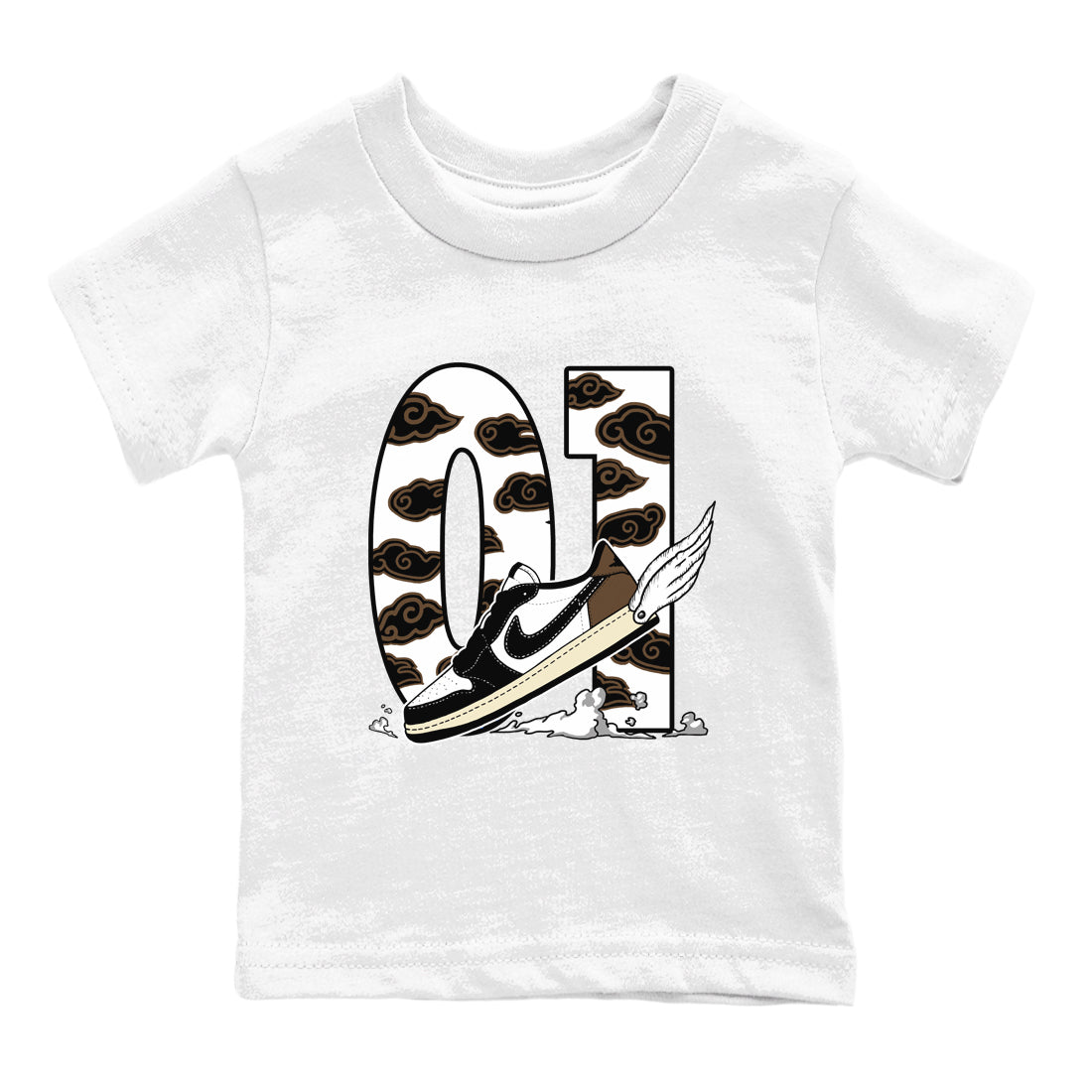 Fly To The Clouds snkmatch Tees Kids - Air Jordan 1 Mocha