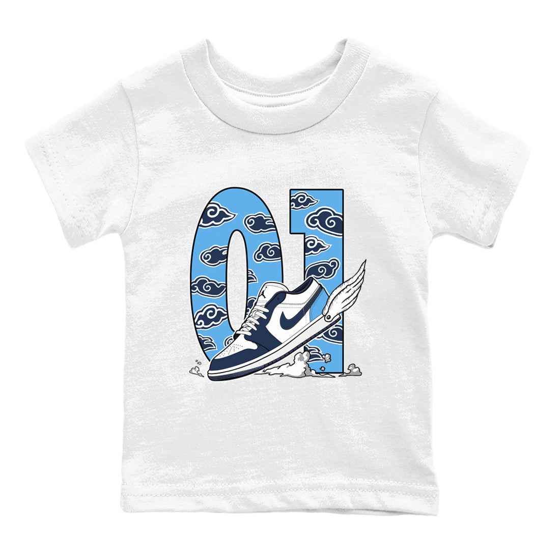 Fly To The Clouds snkmatch Tees Kids - Air Jordan 1 Obsidian