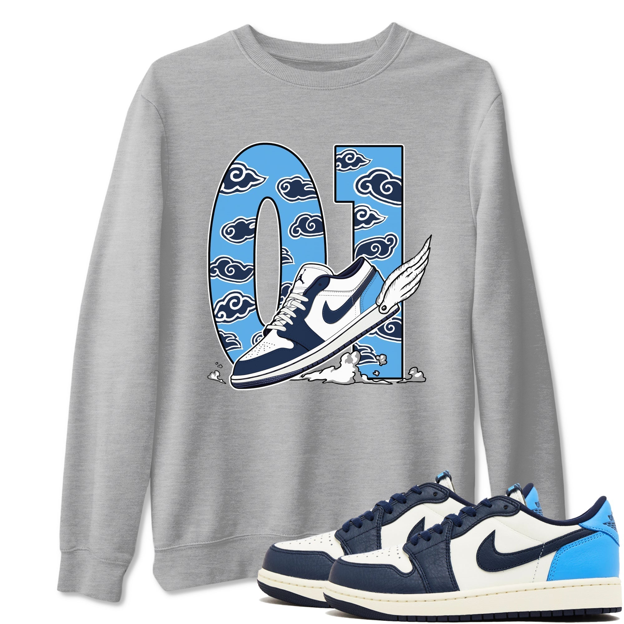 Fly To The Clouds snkmatch Tees - Air Jordan 1 Obsidian