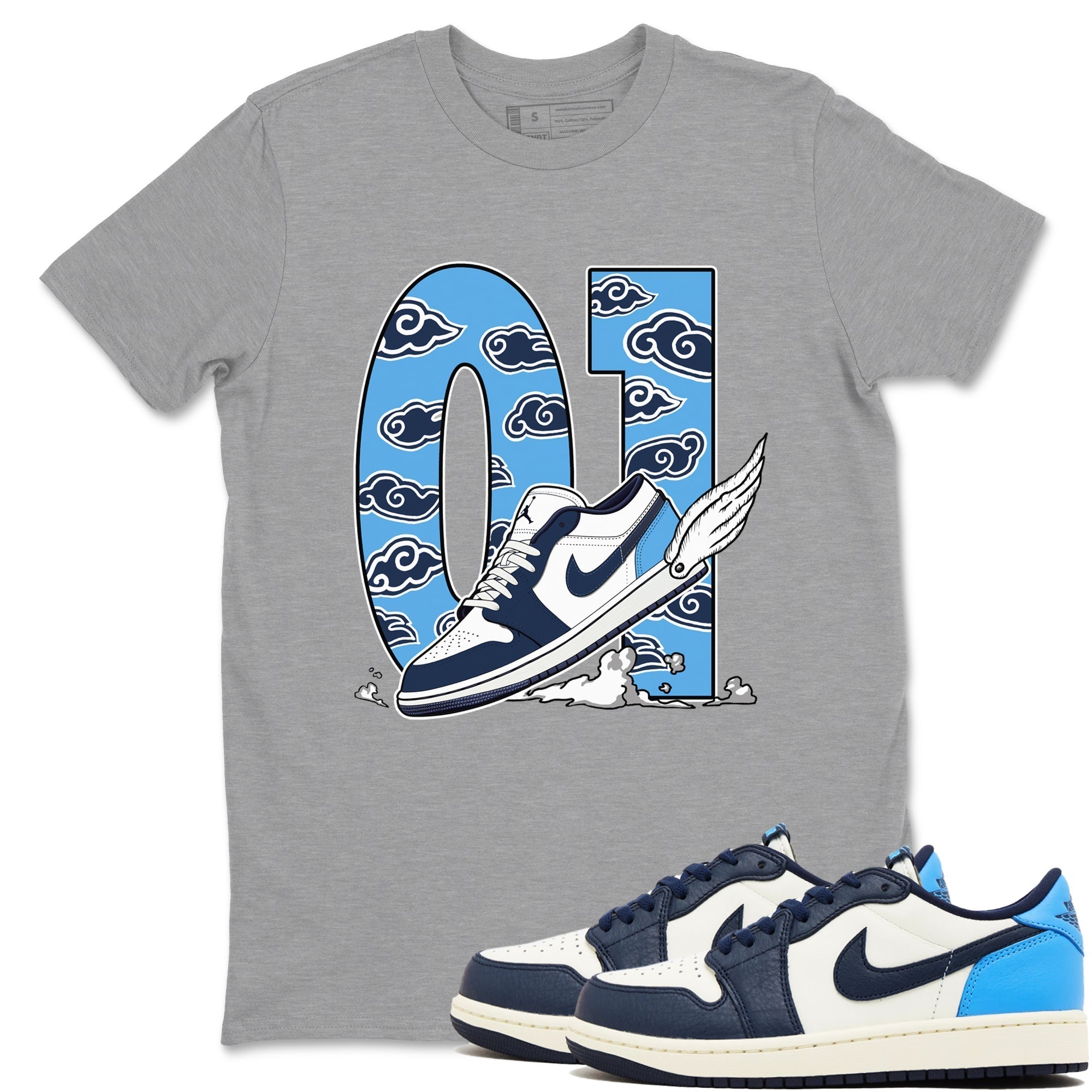 Fly To The Clouds snkmatch Tees - Air Jordan 1 Obsidian