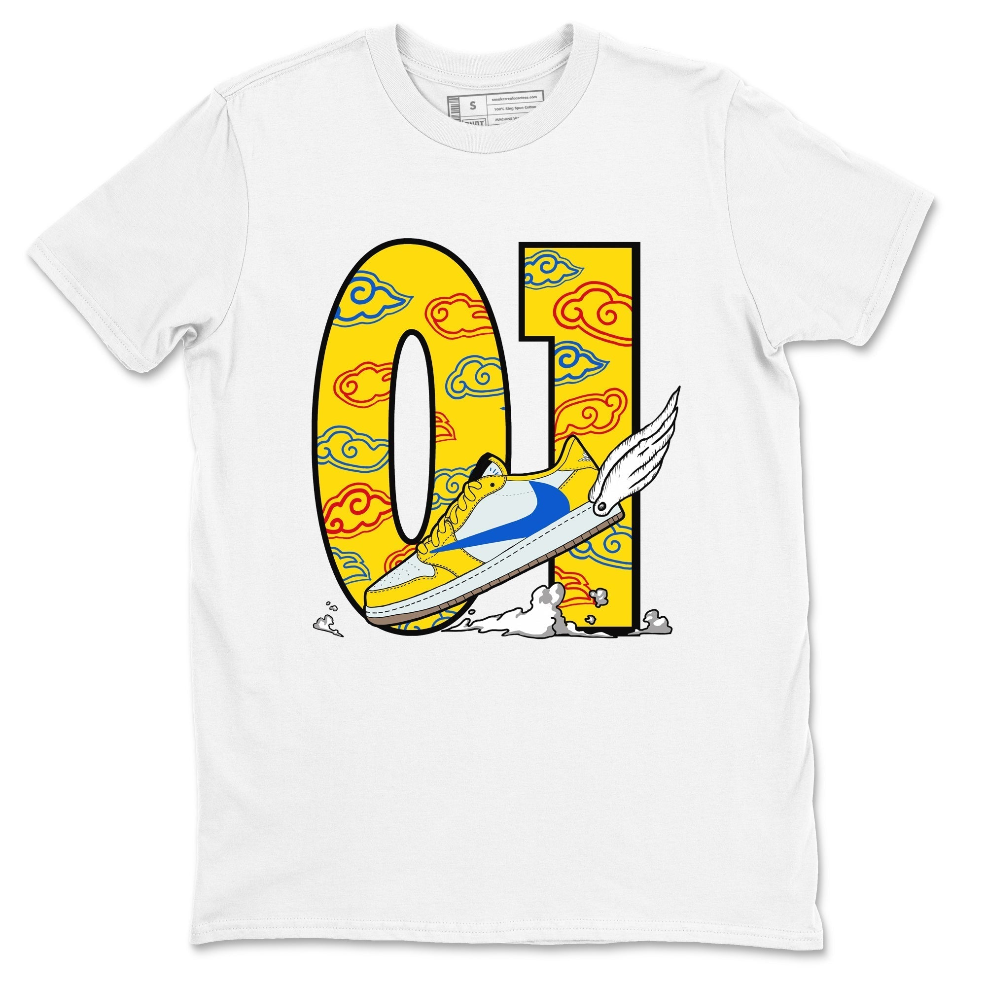 Fly To The Clouds snkmatch Tees - Air Jordan 1 Travis Scott Canary