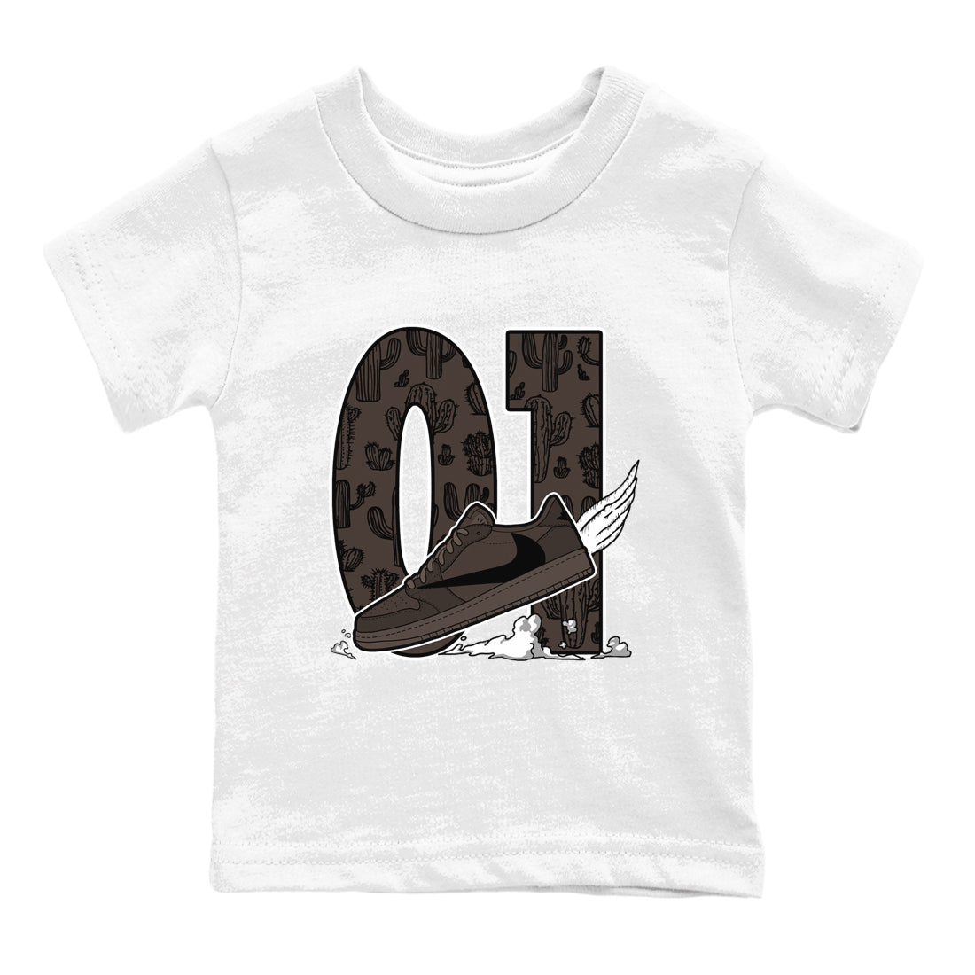 Fly To The Clouds snkmatch Tees Kids - Air Jordan 1 Travis Scott Velvet Brown